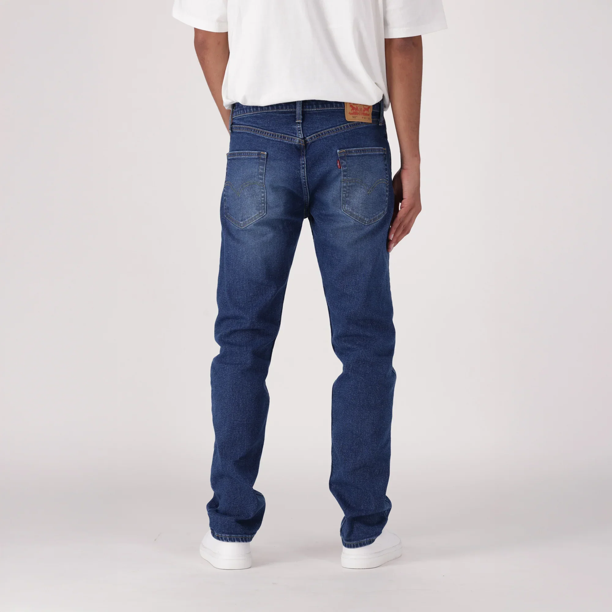 LEVI'S® MEN'S 502™ TAPER JEANS - DARK INDIGO WORN IN - Image 3