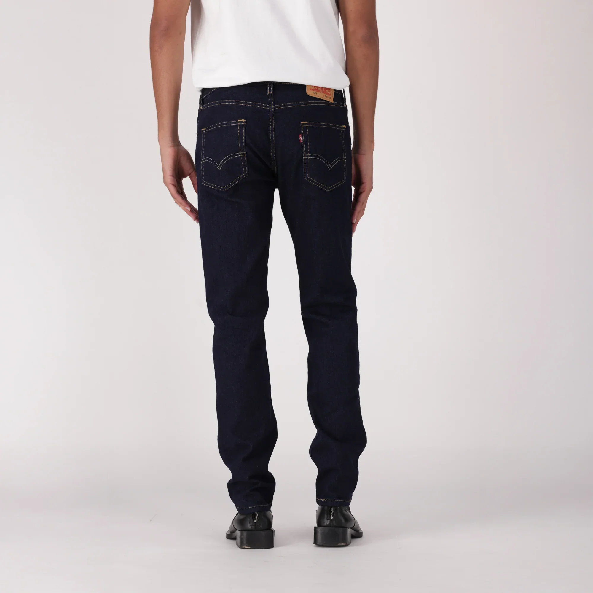 LEVI'S® MEN'S 511™ SLIM JEANS - DARK INDIGO WORN IN - Image 4