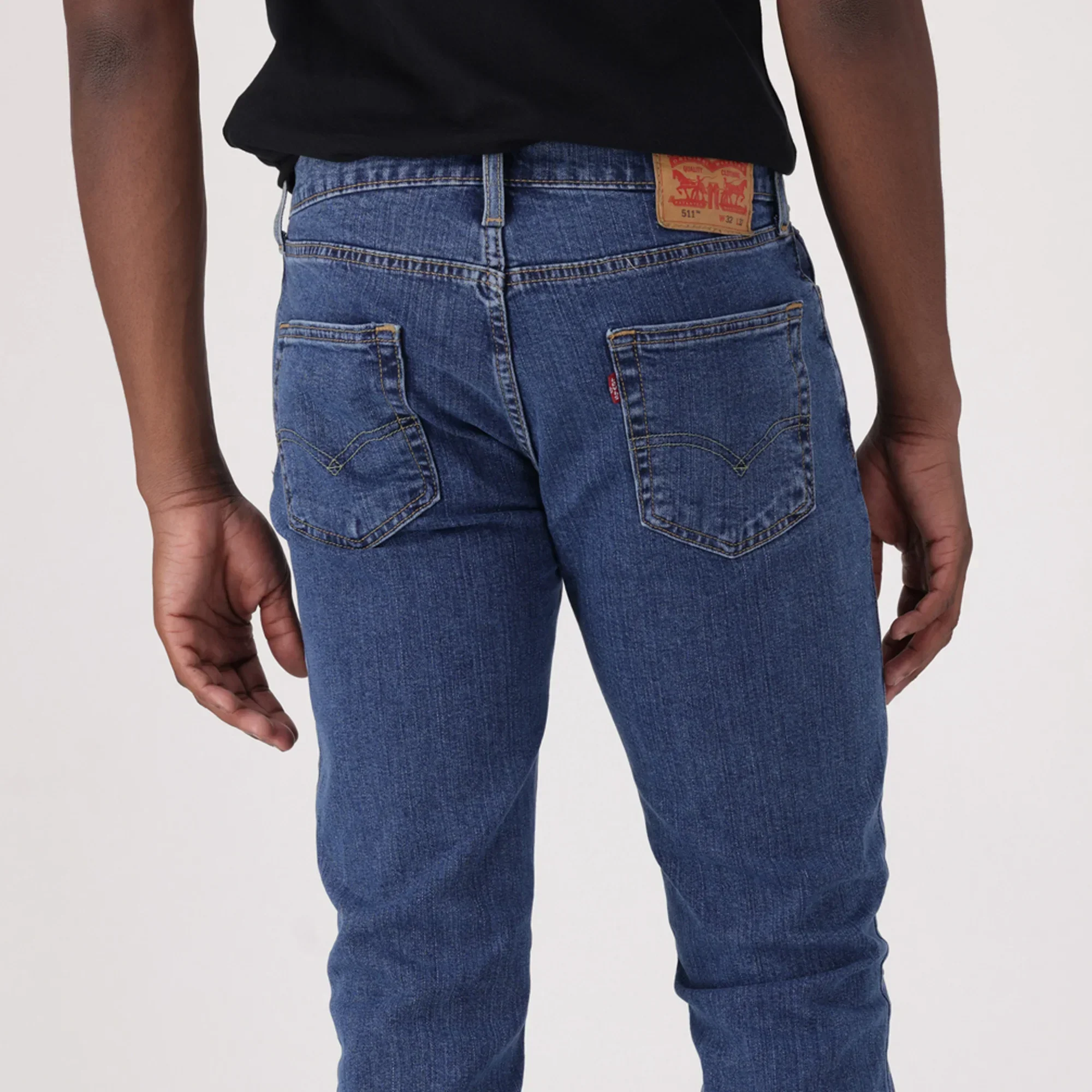 LEVI'S® MEN'S 511™ SLIM JEANS - DARK INDIGO WORN IN - Image 5