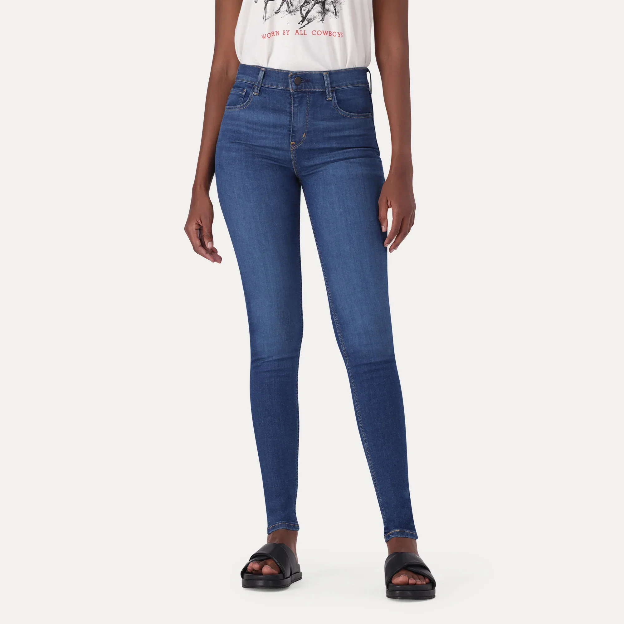 720 HIGH-RISE SUPER SKINNY JEANS - DARK INDIGO - WORN IN - Image 2