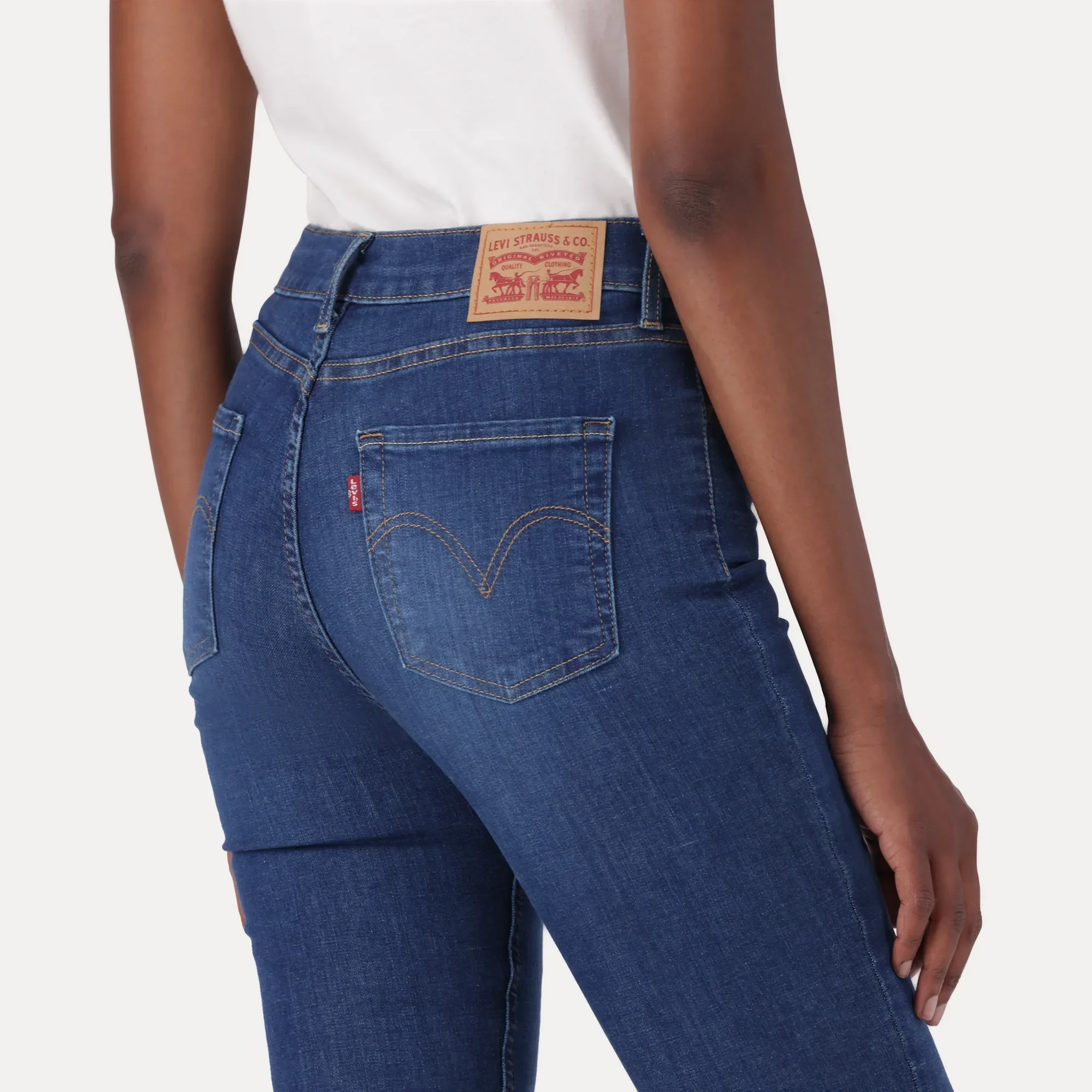 720 HIGH-RISE SUPER SKINNY JEANS - DARK INDIGO - WORN IN - Image 5