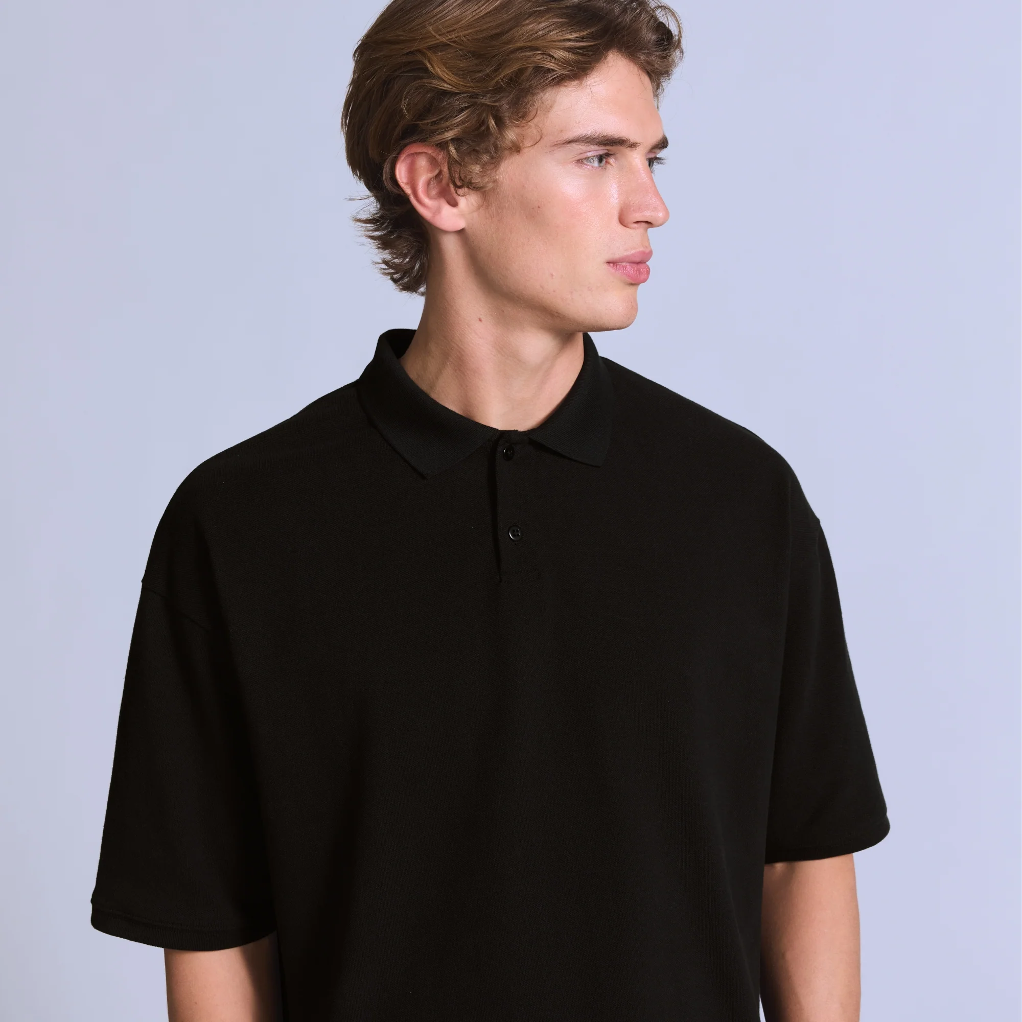 LEVI'S® BLUE TAB™ MEN'S CROPPED POLO - BLACK - Image 4