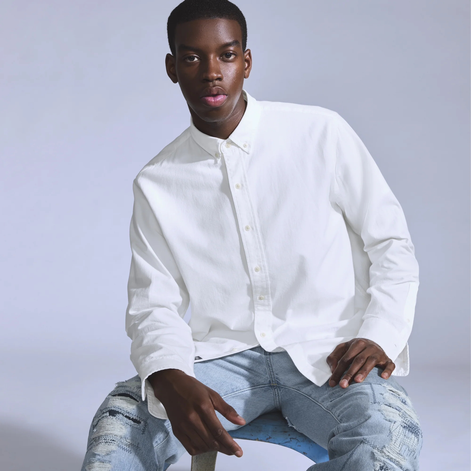 LEVI'S® BLUE TAB™ MEN'S RELAXED BUTTON-UP SHIRT - WHITE