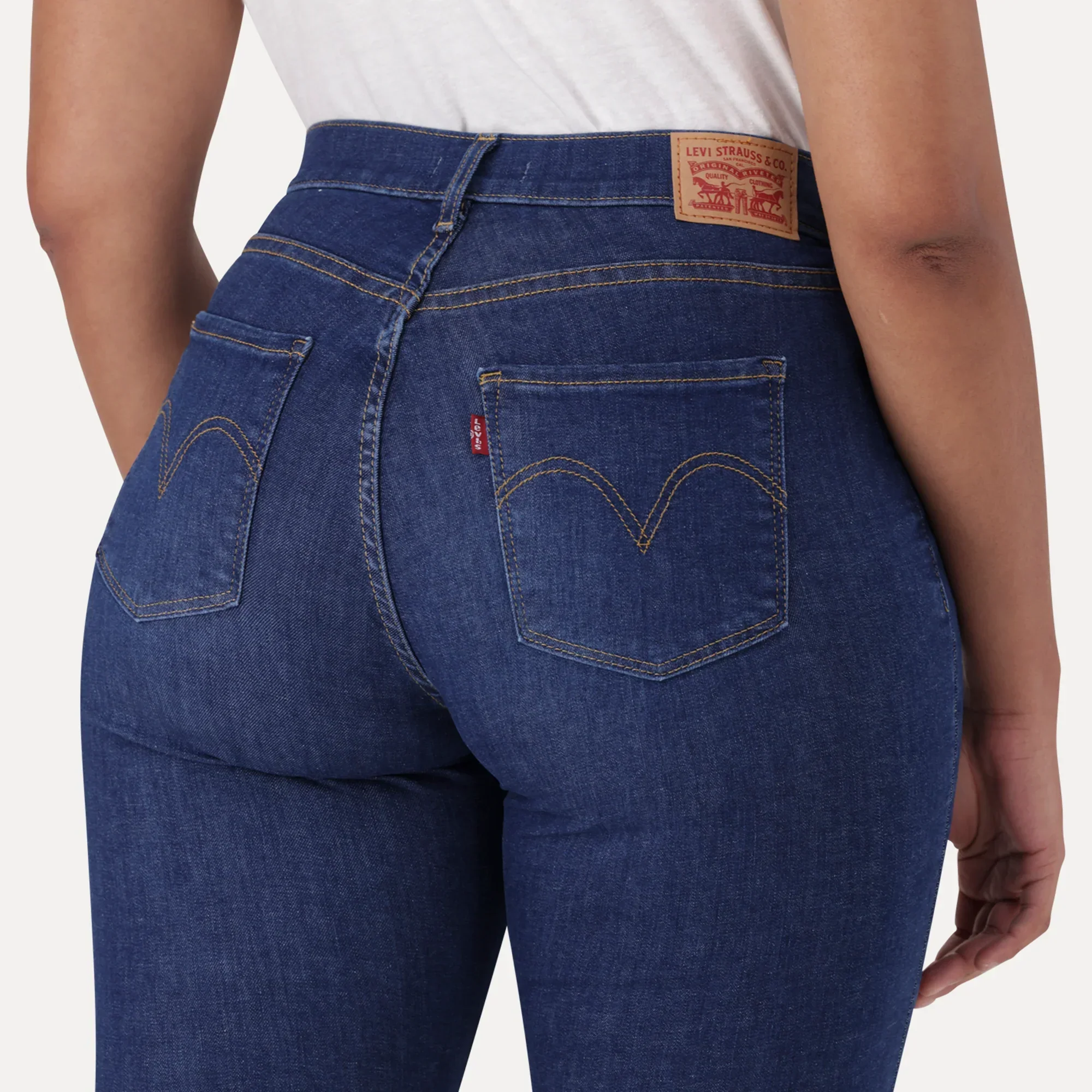LEVI'S® CURVY HIGH-RISE SUPERSKINNY - DARK INDIGO - WORN IN - Image 10