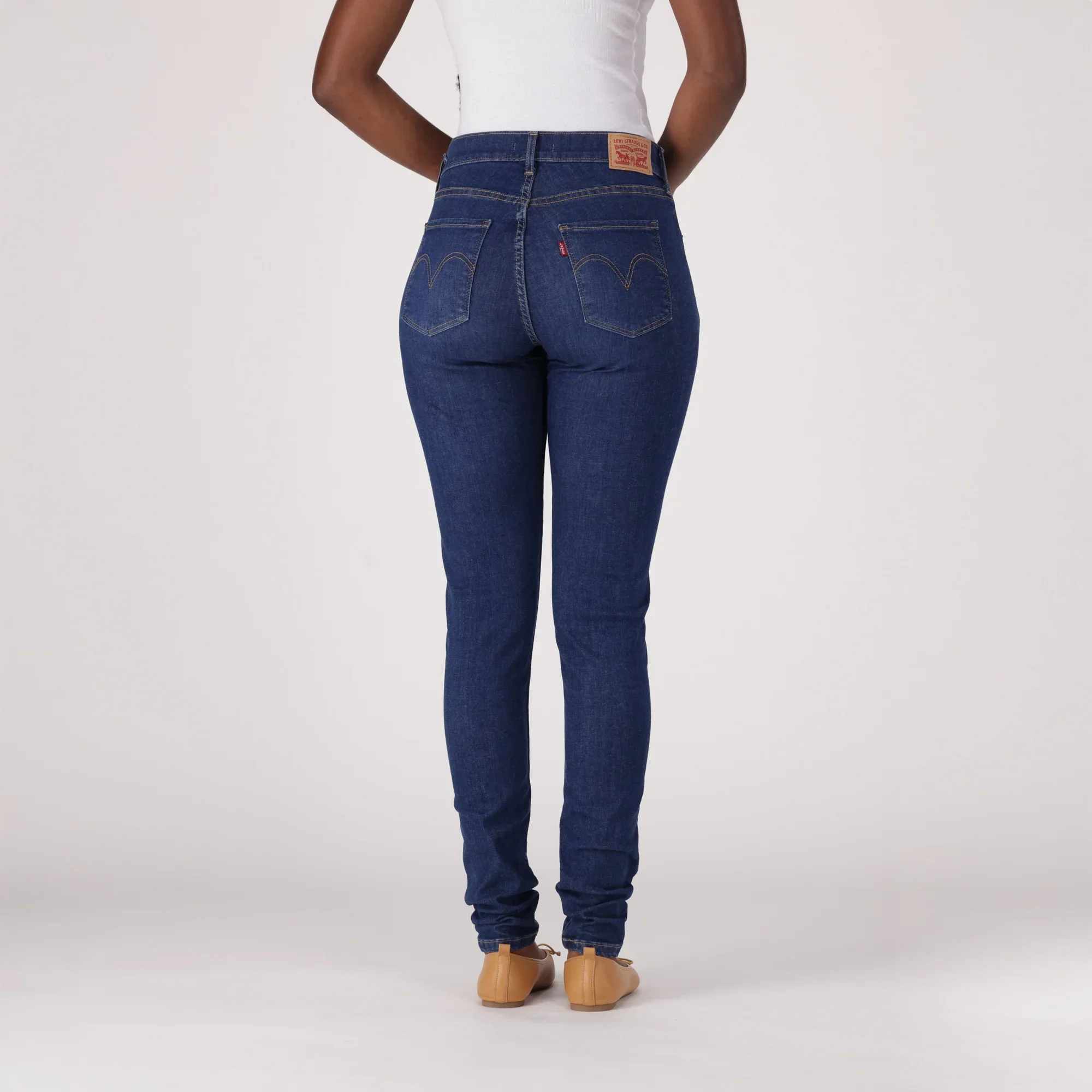 LEVI'S® CURVY HIGH-RISE SUPERSKINNY - DARK INDIGO - WORN IN - Image 3