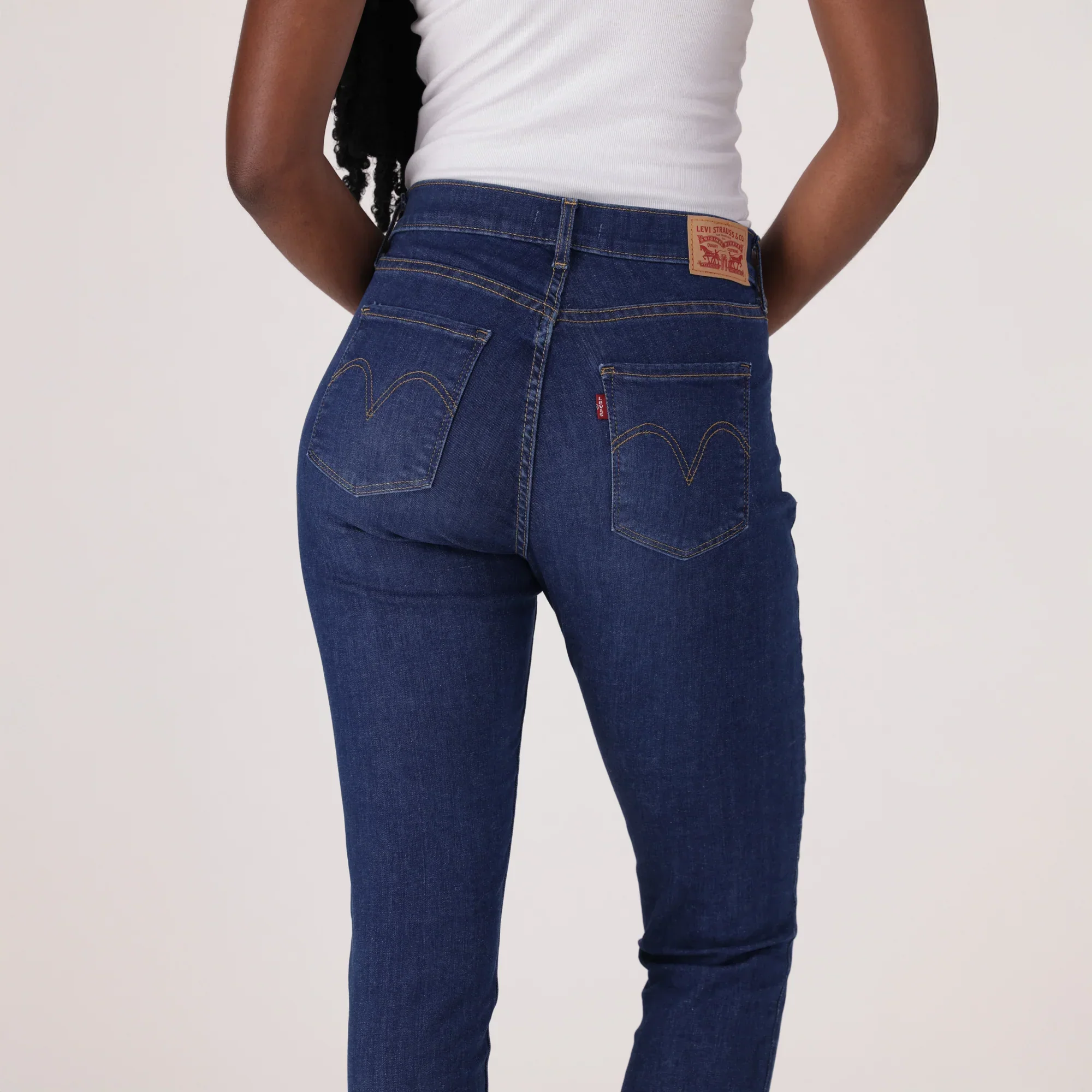 LEVI'S® CURVY HIGH-RISE SUPERSKINNY - DARK INDIGO - WORN IN - Image 5
