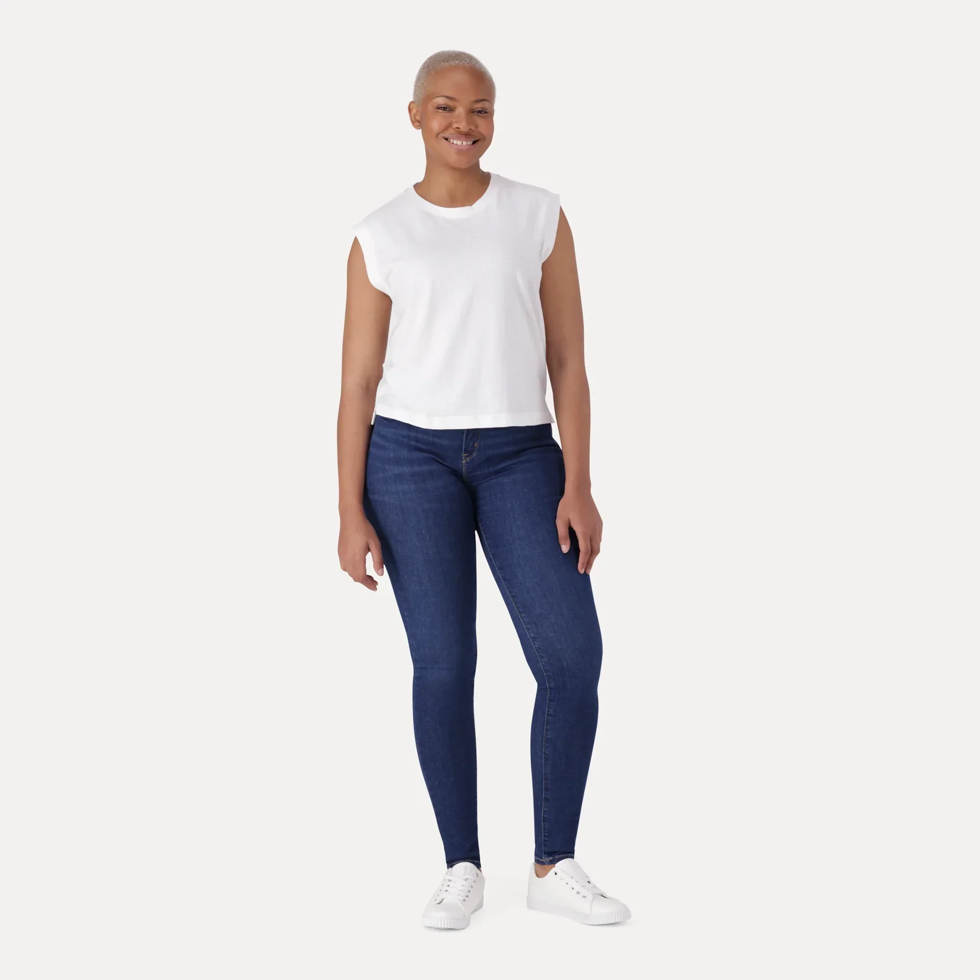LEVI'S® CURVY HIGH-RISE SUPERSKINNY - DARK INDIGO - WORN IN - Image 6