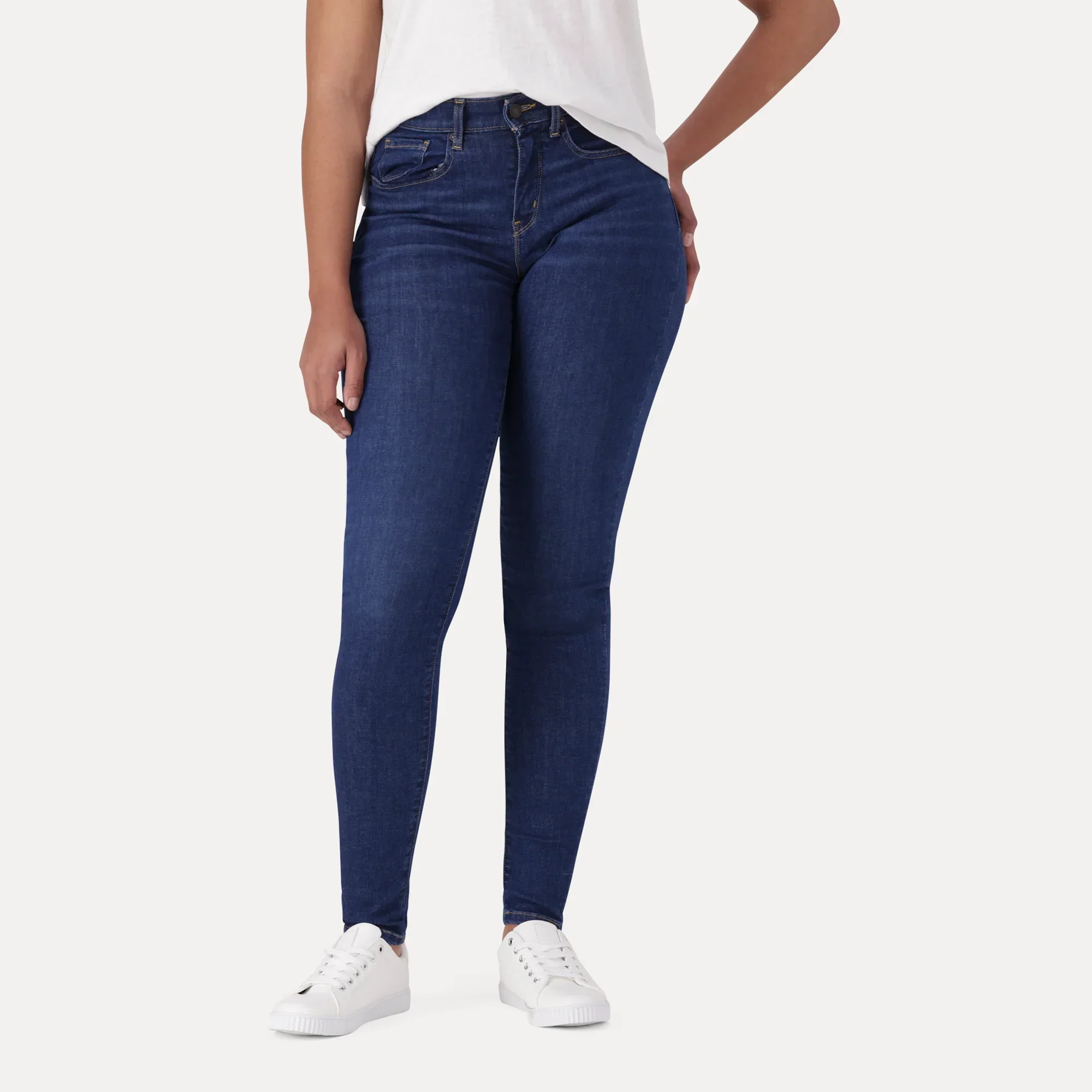 LEVI'S® CURVY HIGH-RISE SUPERSKINNY - DARK INDIGO - WORN IN - Image 7