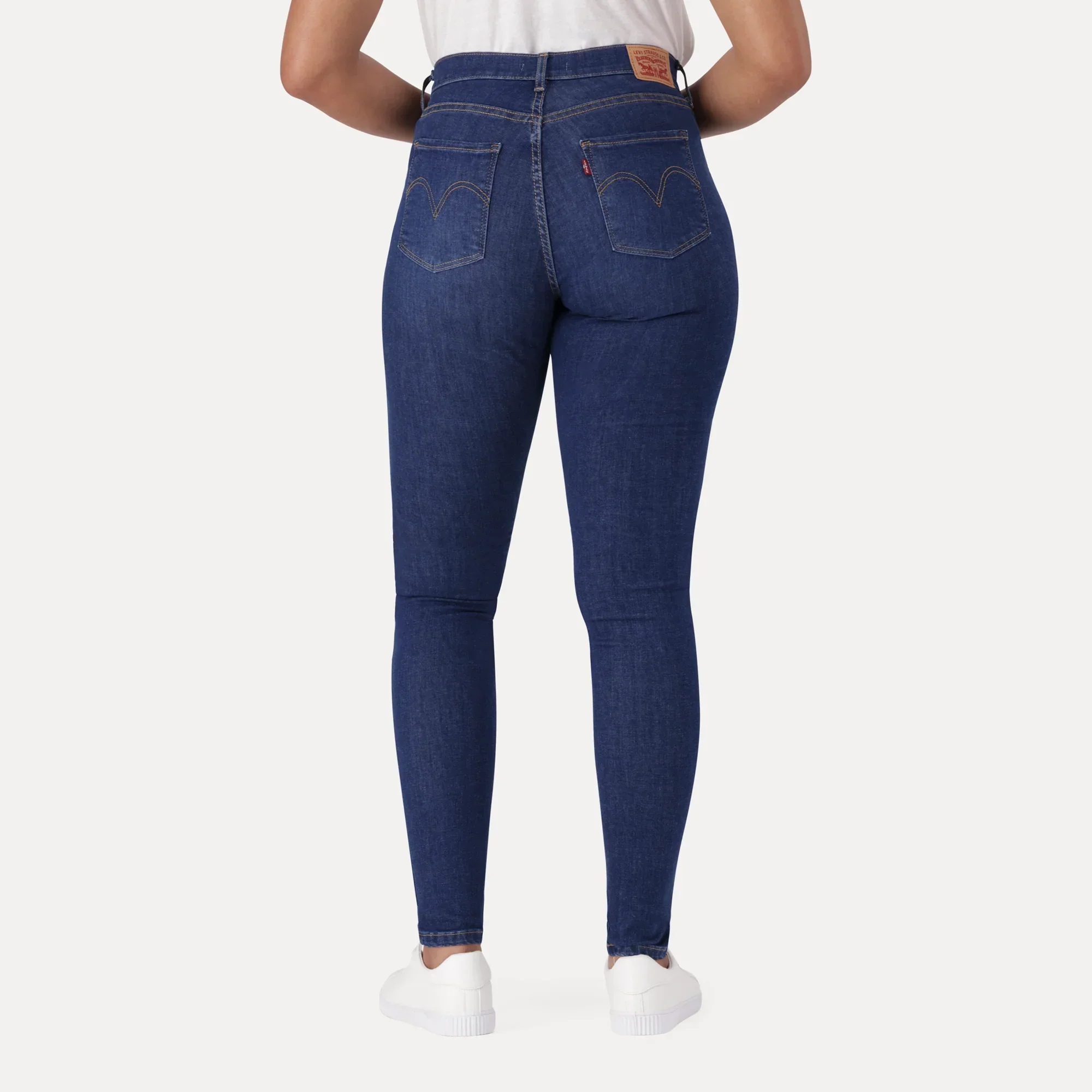 LEVI'S® CURVY HIGH-RISE SUPERSKINNY - DARK INDIGO - WORN IN - Image 8
