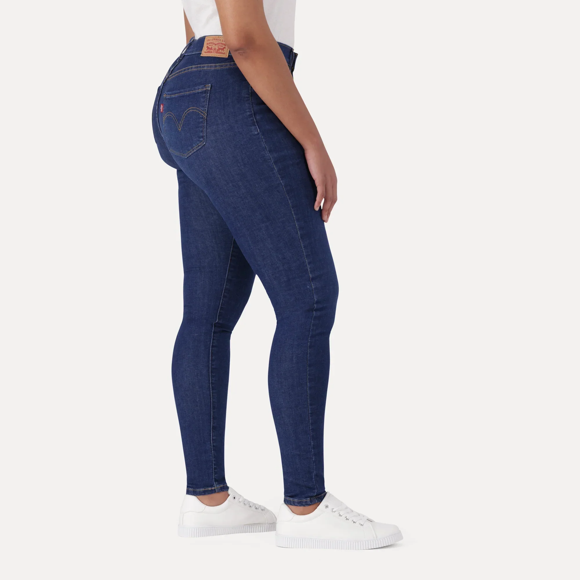 LEVI'S® CURVY HIGH-RISE SUPERSKINNY - DARK INDIGO - WORN IN - Image 9