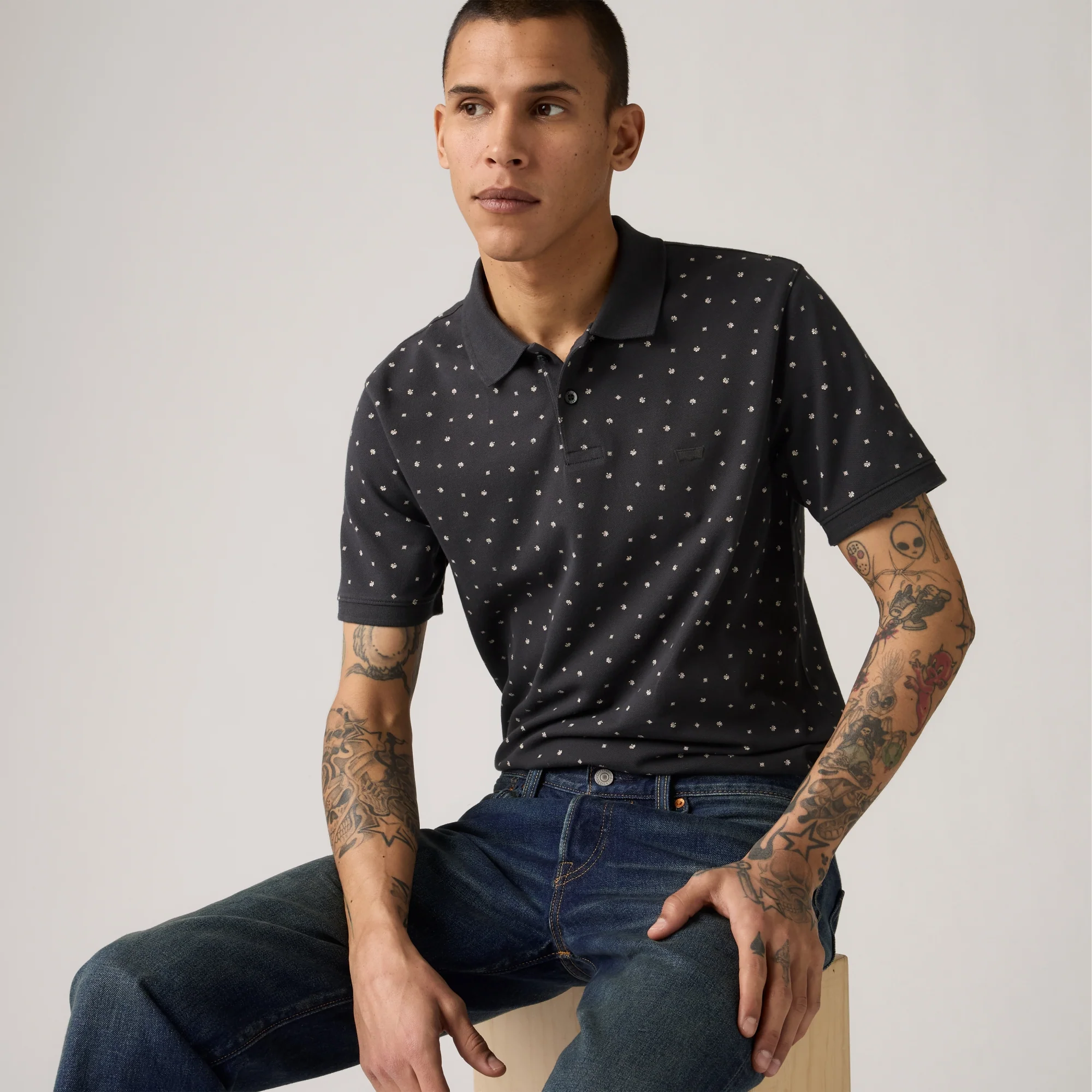 LEVI'S® MEN’S SLIM HOUSEMARK POLO SHIRT - MULTI COLOUR - Image 3