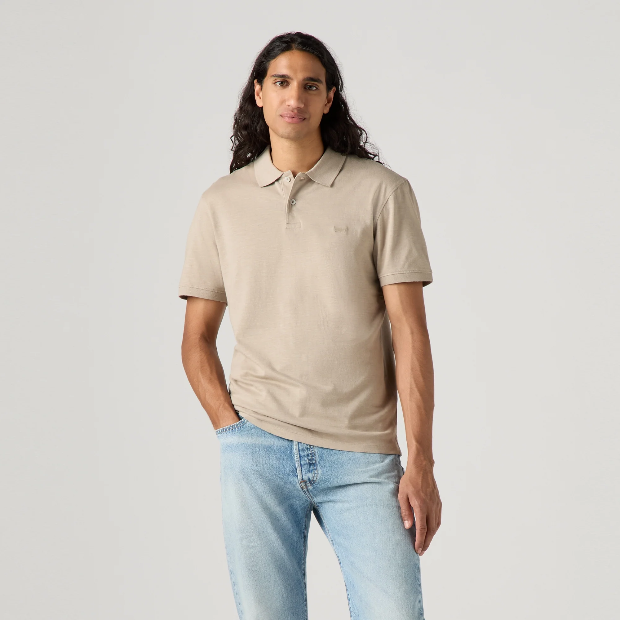 LEVI'S® MEN’S SLIM HOUSEMARK POLO SHIRT - NEUTRAL - Image 2