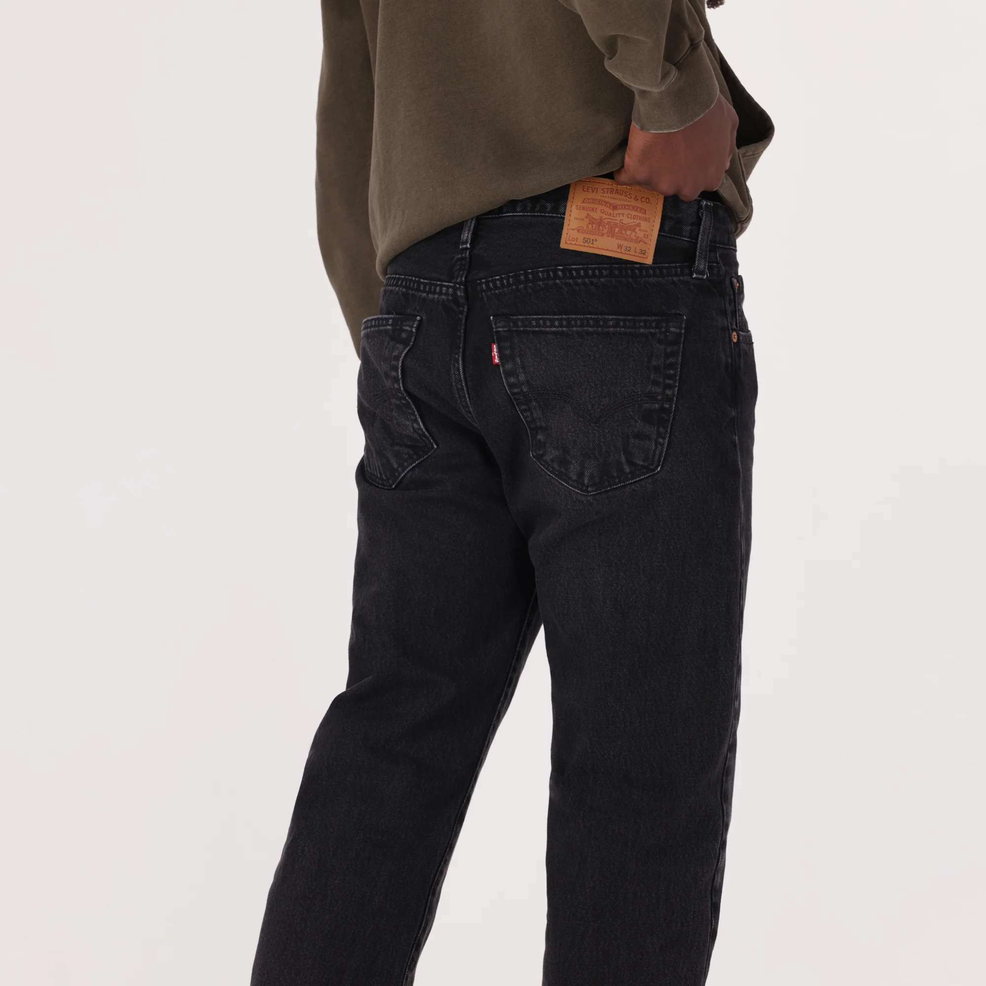 LEVI'S® MEN'S 501® ORIGINAL JEANS - BLACK - Image 5