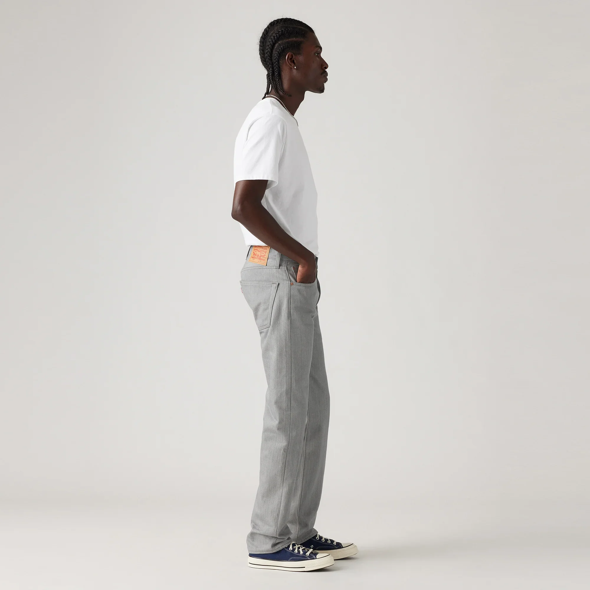 LEVI'S® MEN'S 501® ORIGINAL SHRINK-TO-FIT™ JEANS - GREY - Image 4
