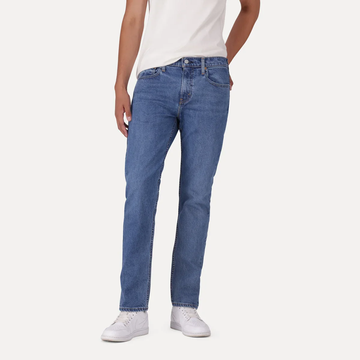 LEVI'S® MEN'S 502™ TAPER JEANS - DARK INDIGO - WORN IN - Image 7