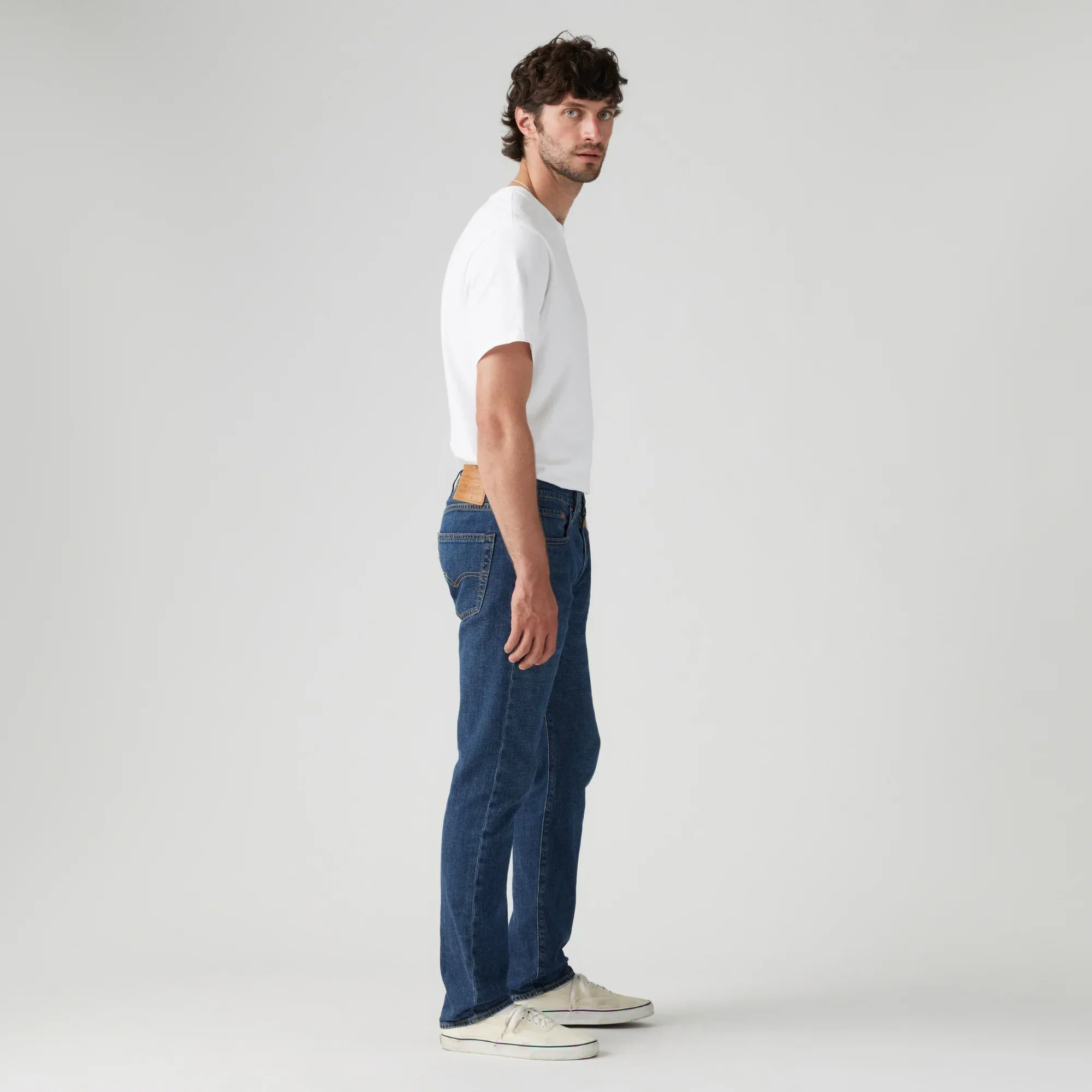 LEVI'S® MEN'S LINEN 502™ TAPER JEANS - DARK WASH - Image 3