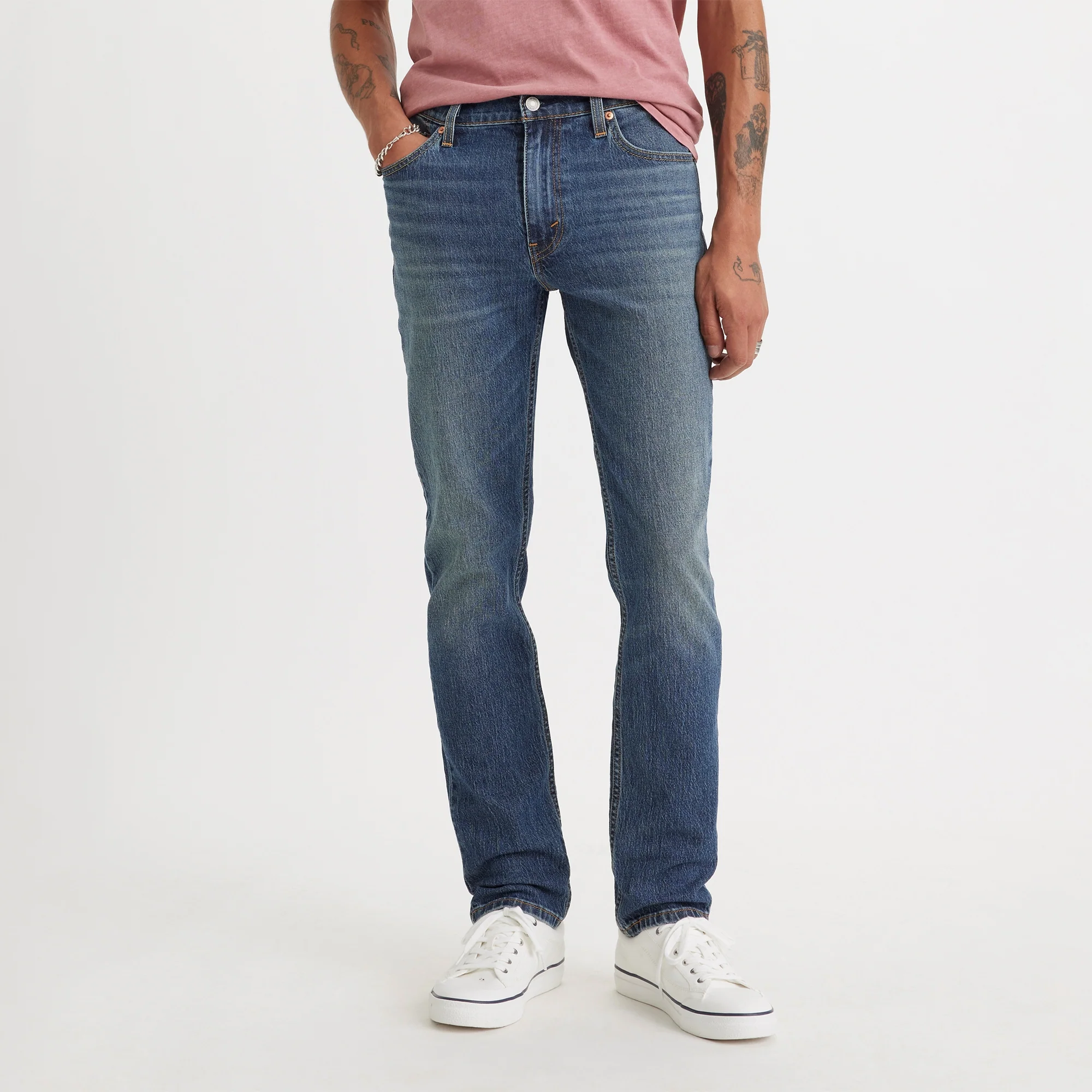 LEVI'S® MEN'S 511™ SLIM JEANS - DARK INDIGO  WORN IN - Image 4