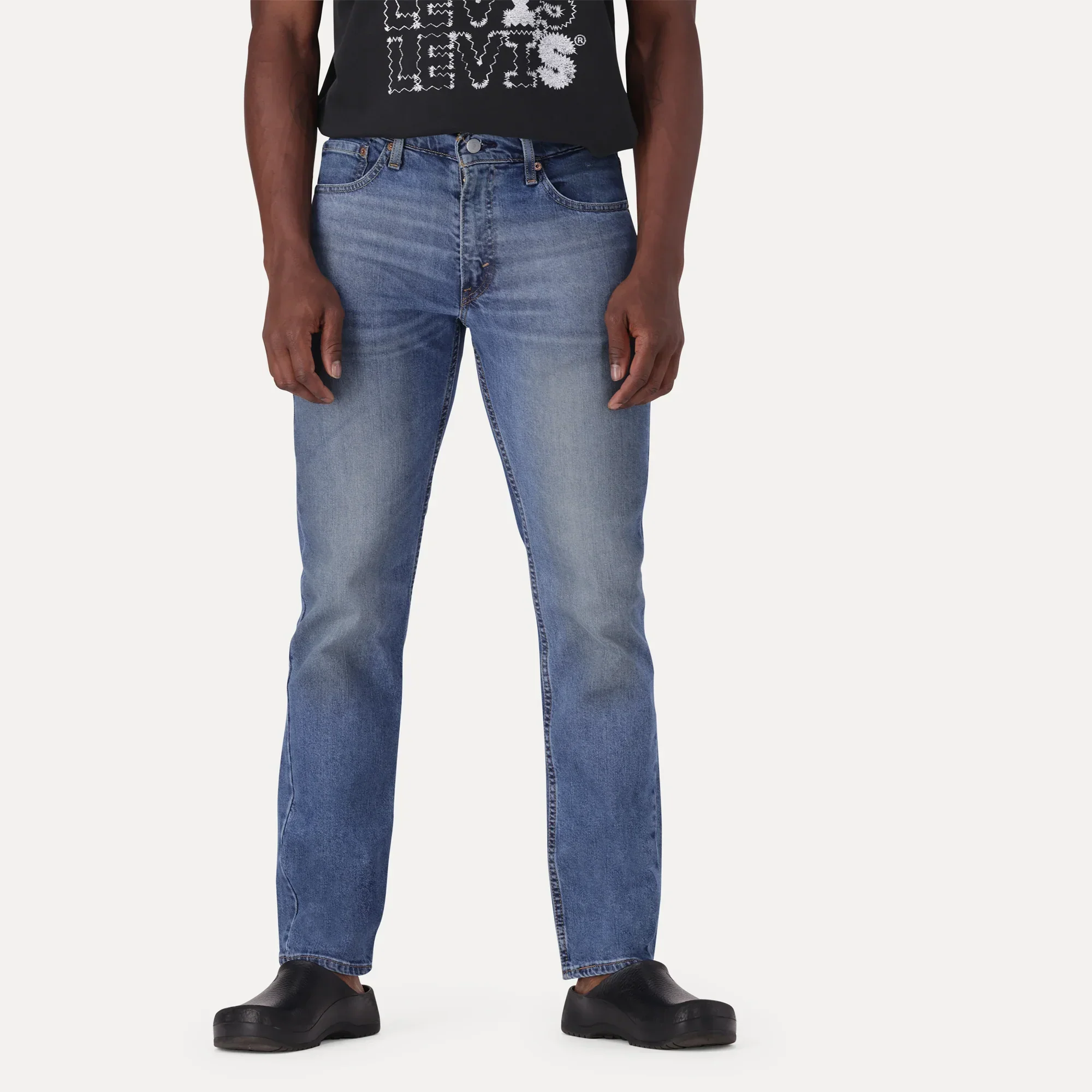LEVI'S® MEN'S 511™ SLIM JEANS - MED INDIGO - WORN IN - Image 6