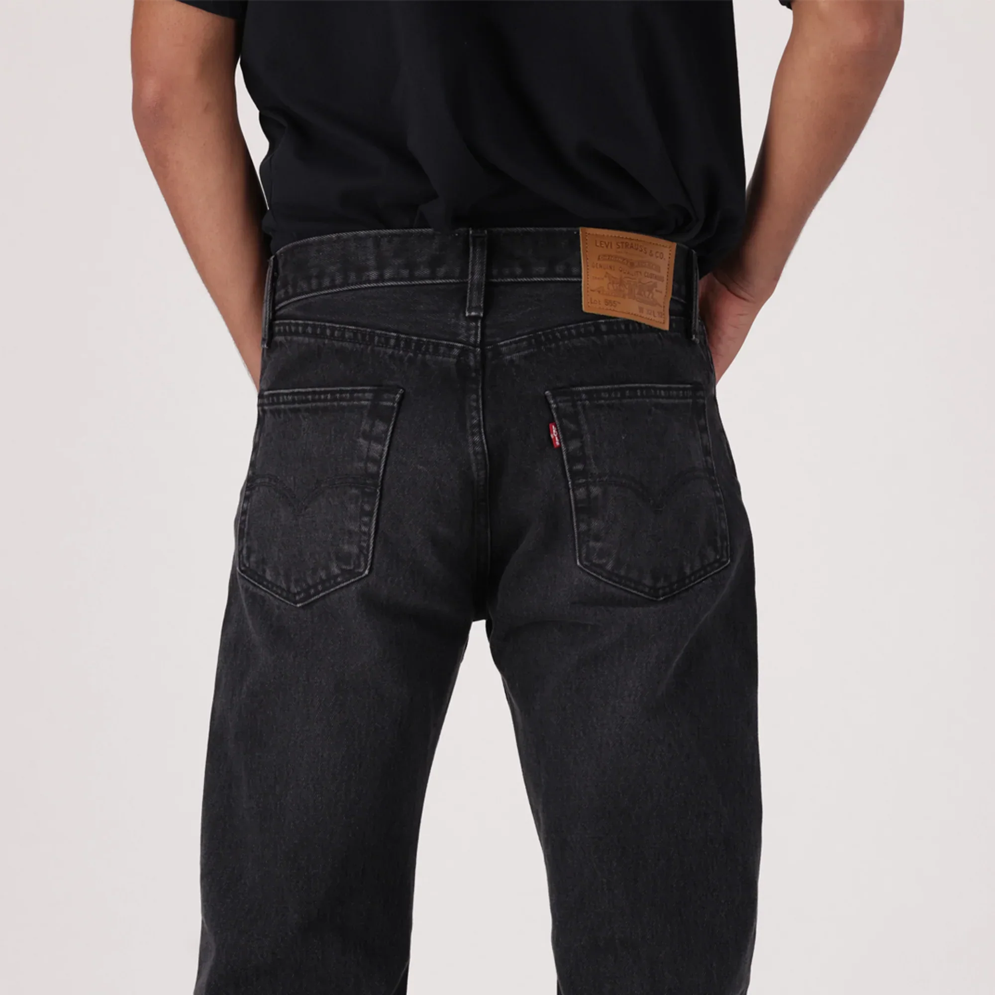 LEVI'S® MEN'S 555™ RELAXED STRAIGHT JEANS - BLACK - Image 5