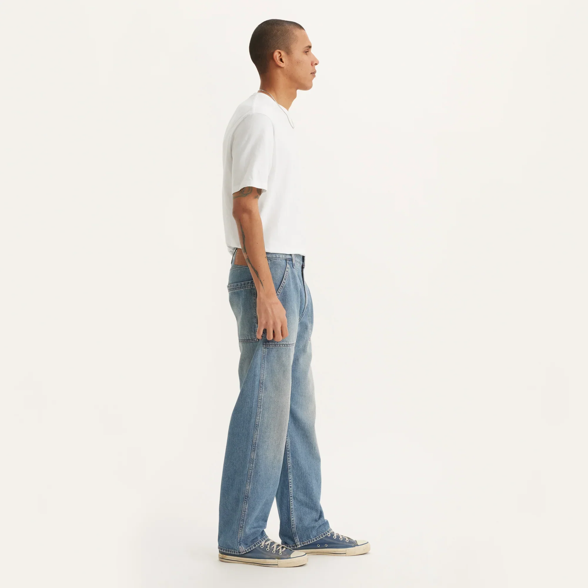 LEVI'S® MEN'S 555™ RELAXED STRAIGHT UTILITY JEANS - MEDIUM WASH - Image 3