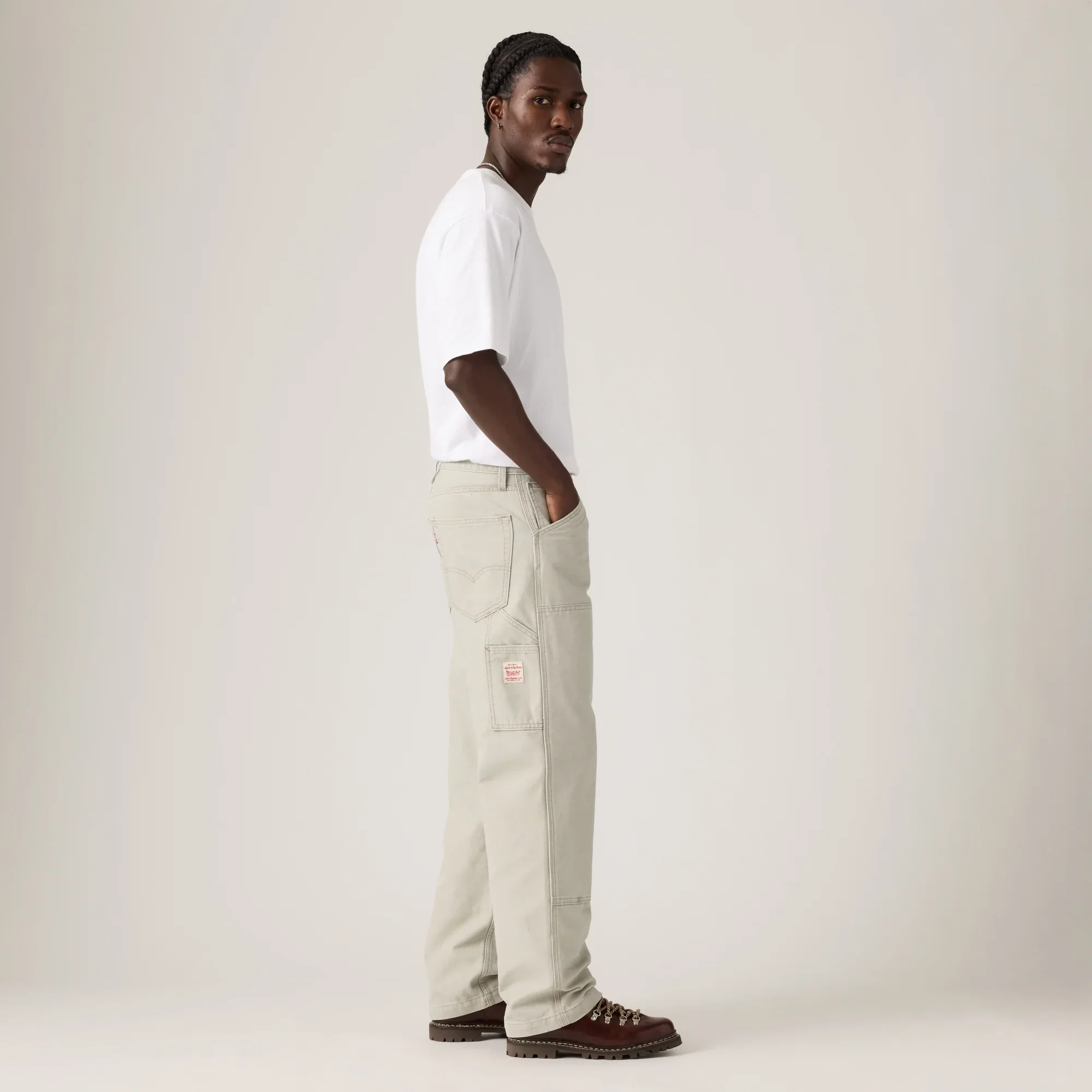 LEVI'S® MEN'S 568™ LOOSE STRAIGHT DOUBLE-KNEE CARPENTER - GREY - Image 4