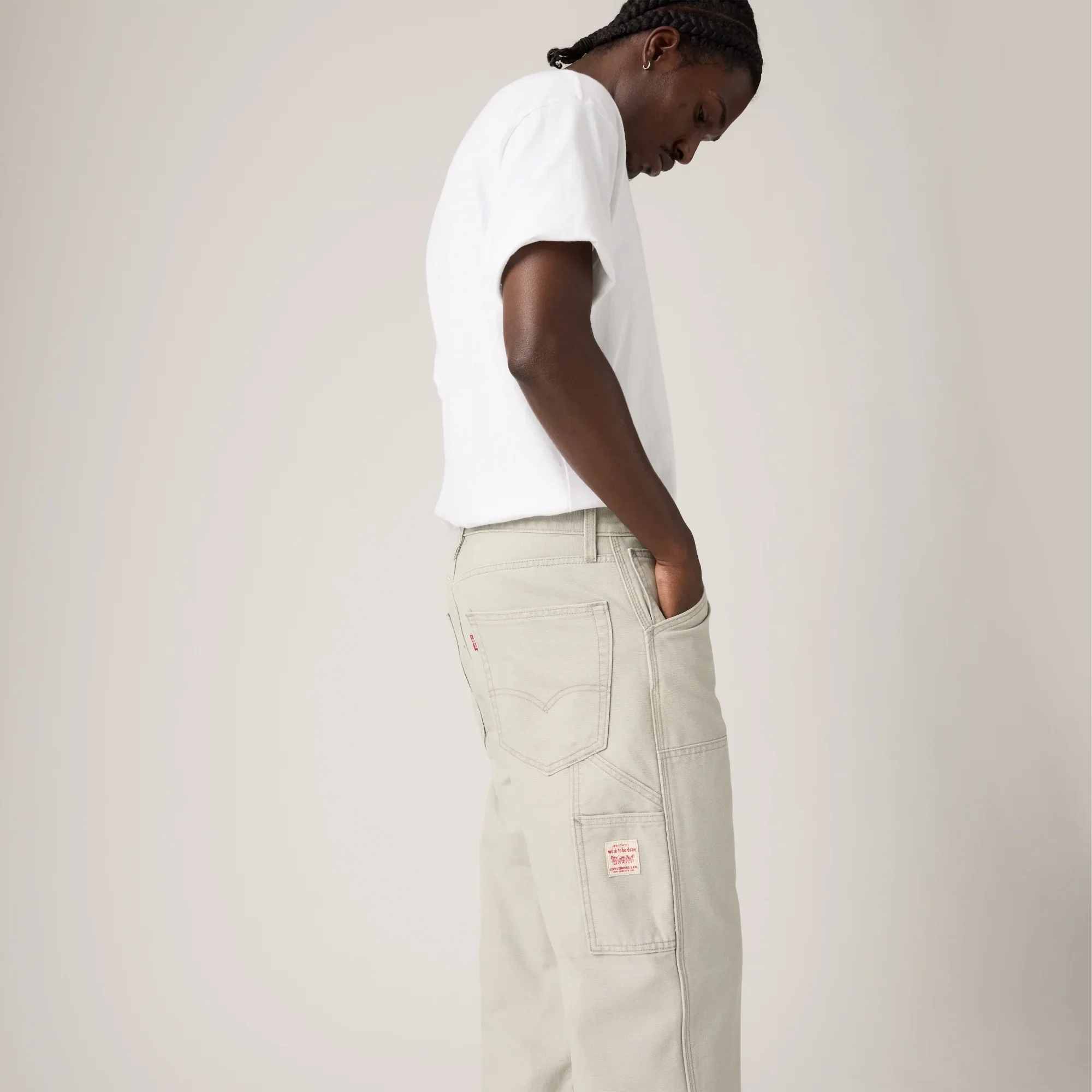LEVI'S® MEN'S 568™ LOOSE STRAIGHT DOUBLE-KNEE CARPENTER - GREY - Image 5