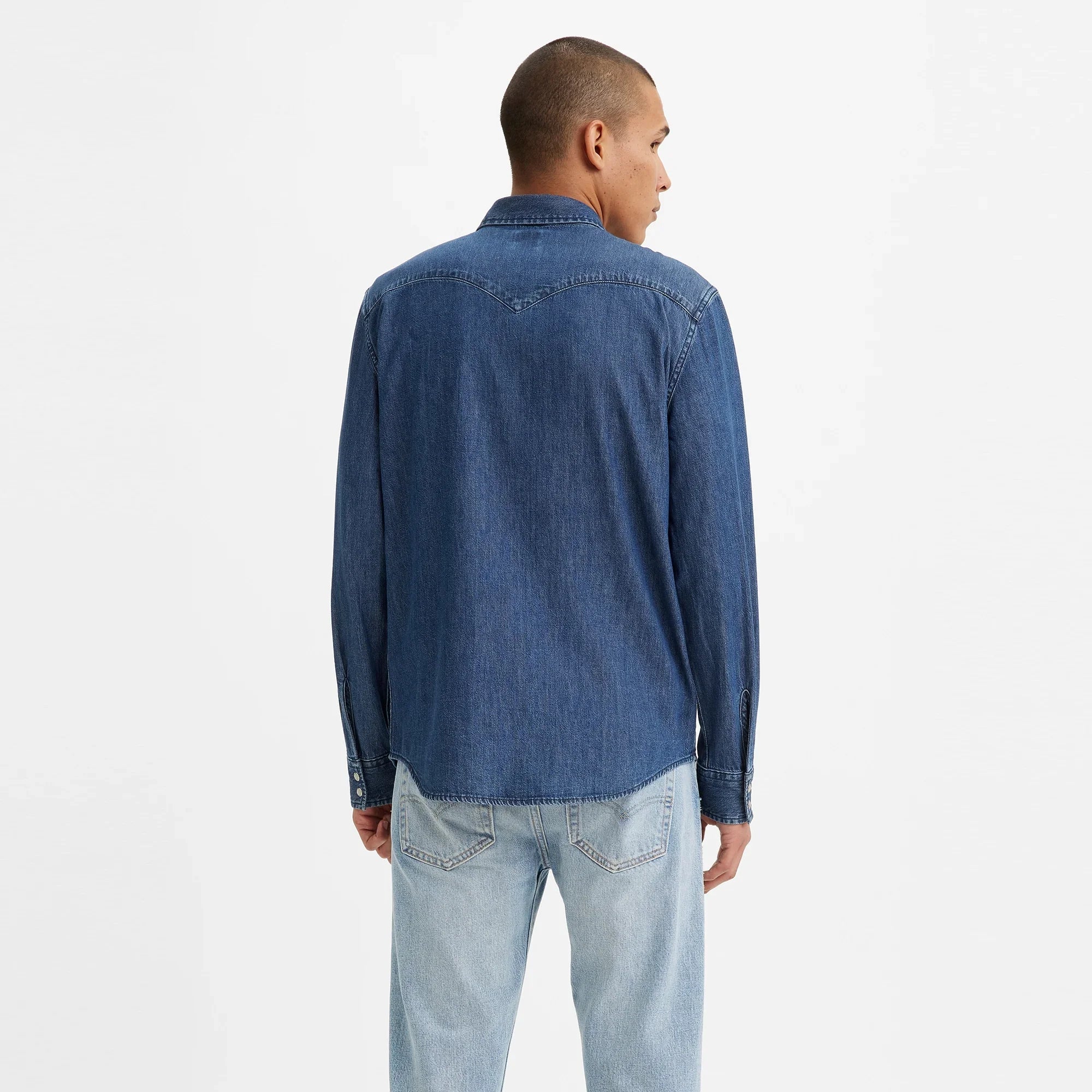 LEVI'S® MEN'S CLASSIC STANDARD FIT WESTERN SHIRT - DARK INDIGO - FLAT FINISH - Image 3