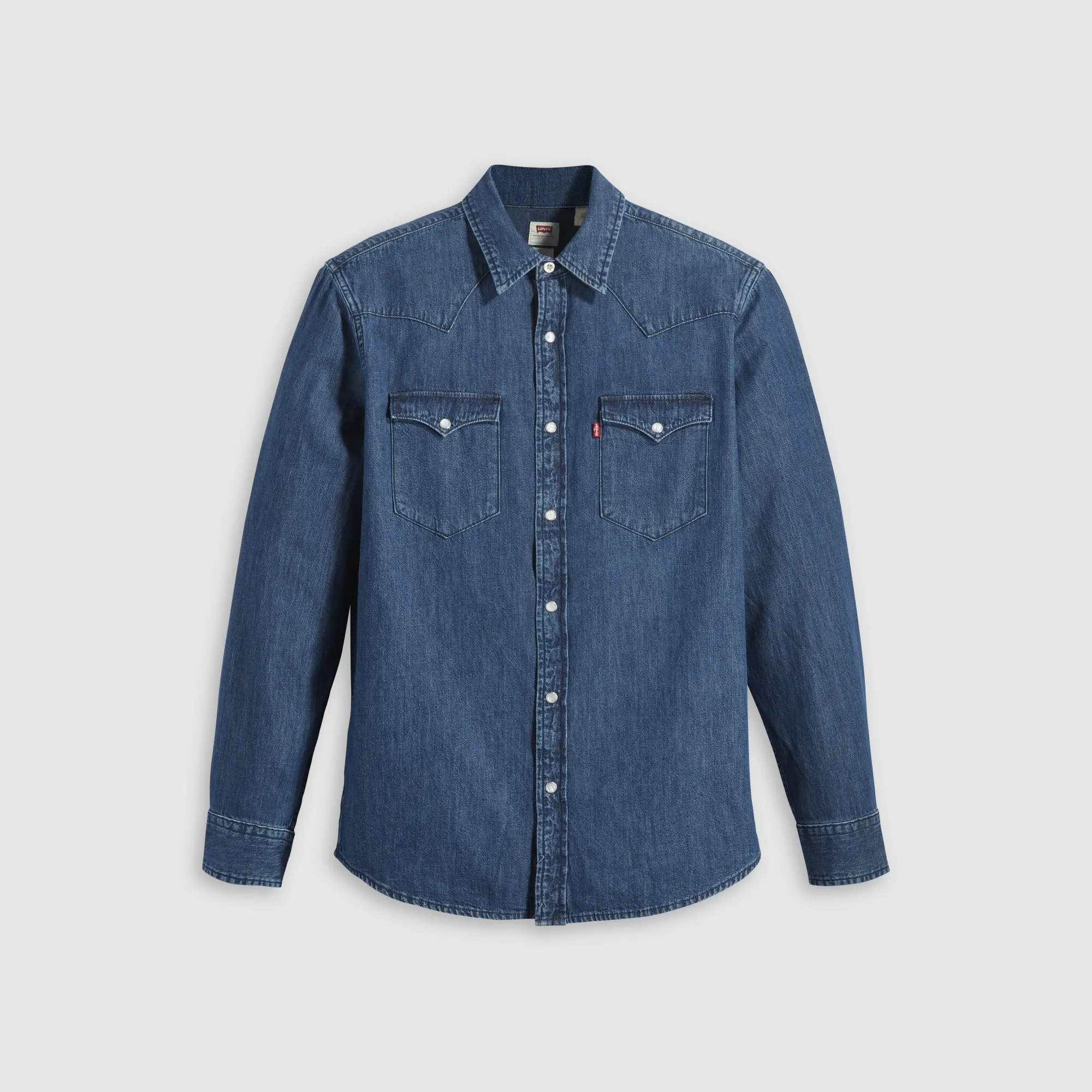 LEVI'S® MEN'S CLASSIC STANDARD FIT WESTERN SHIRT - DARK INDIGO - FLAT FINISH - Image 4