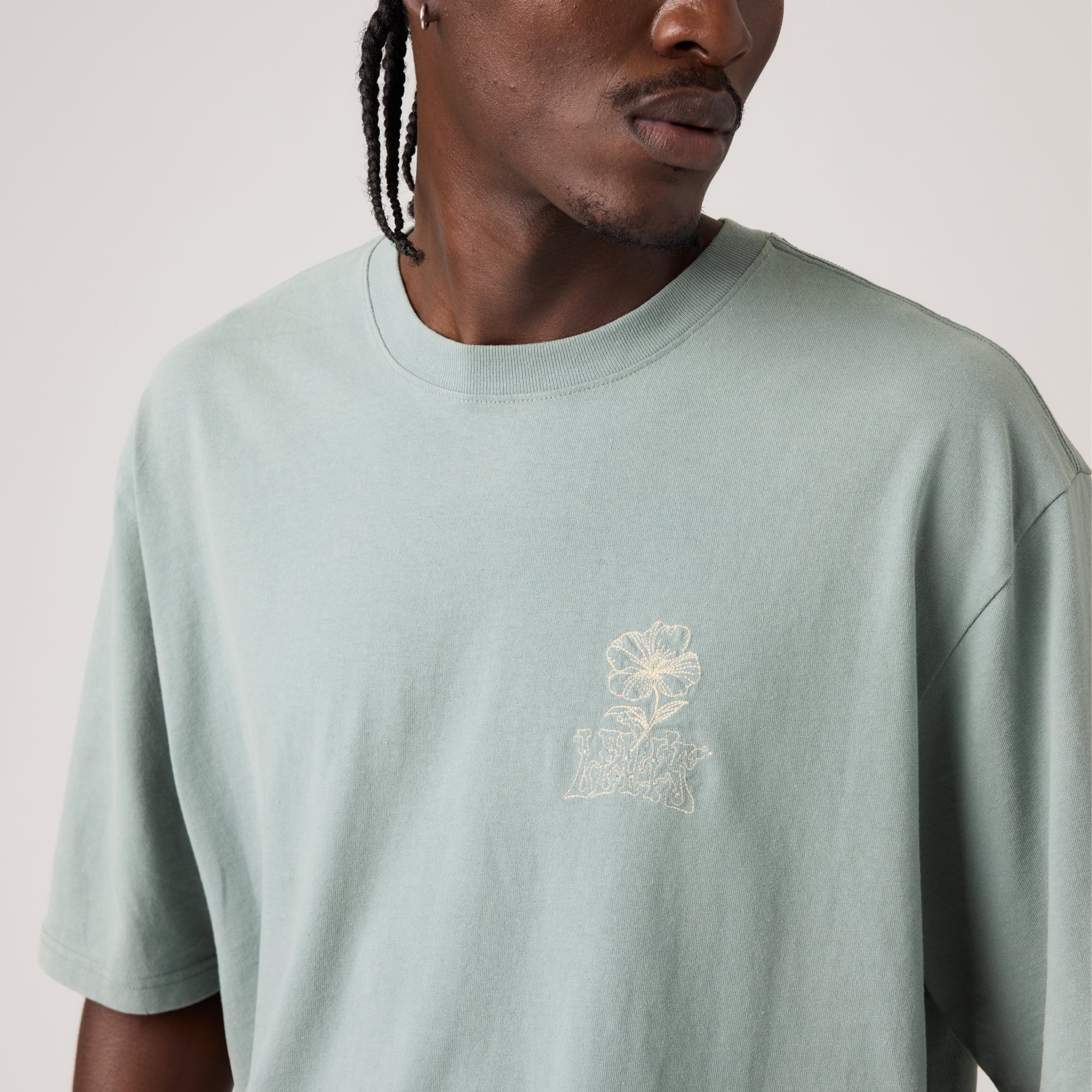 LEVI'S® MEN'S HALF-SLEEVE T-SHIRT - GREEN - Image 4