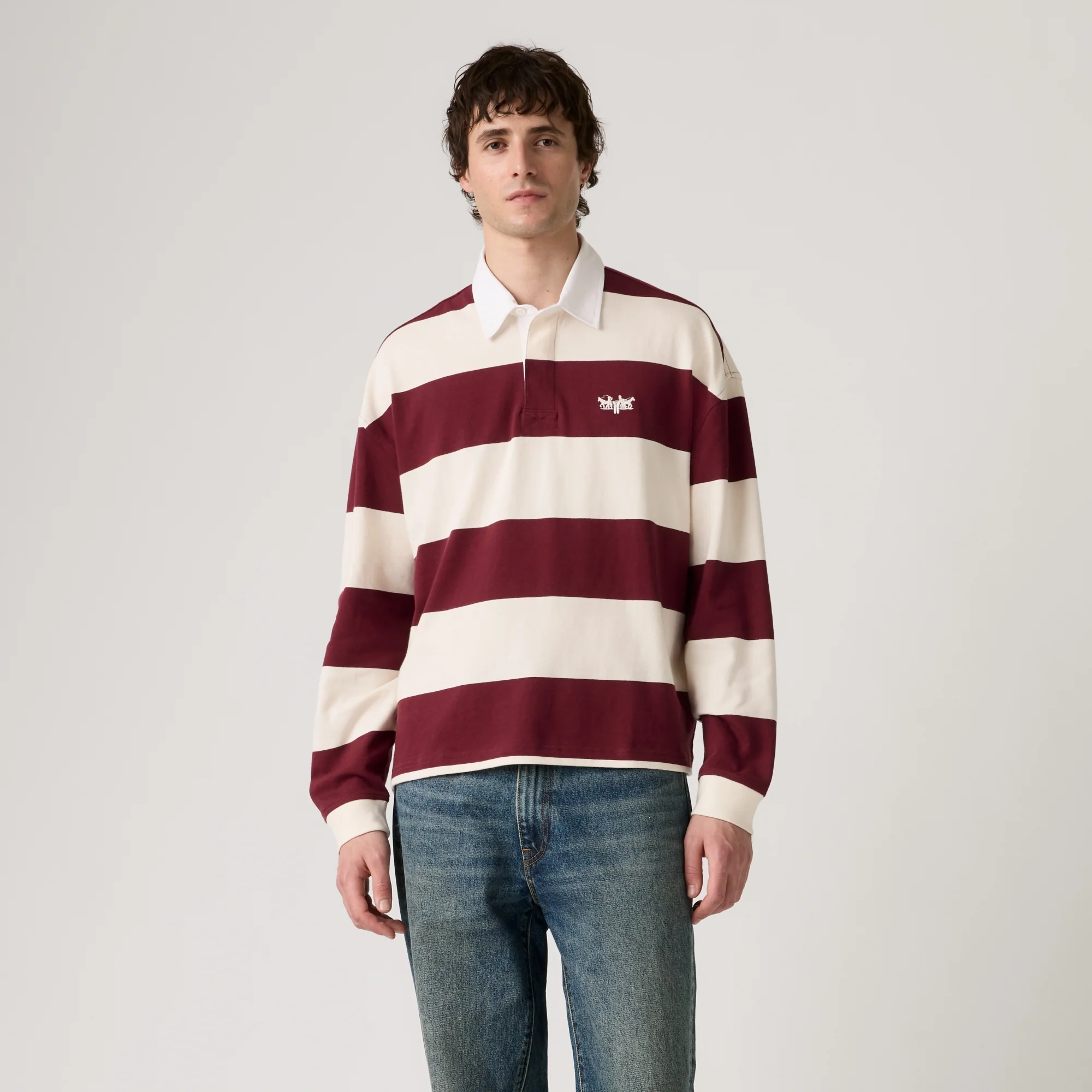 LEVI'S® MEN'S HUDSON BOXY RUGBY SHIRT - NEUTRAL - Image 2