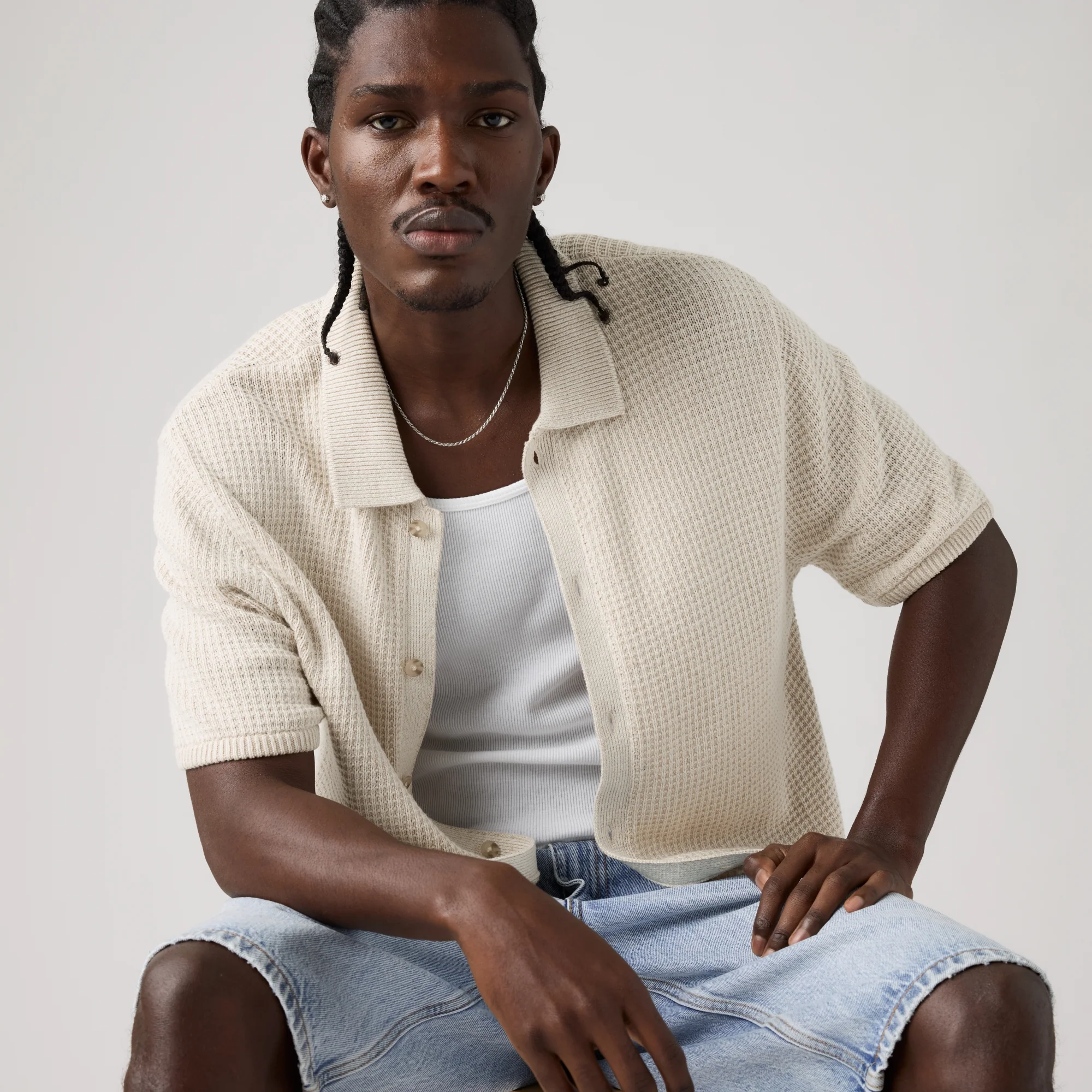 LEVI'S® MEN'S KNIT CAMP SHIRT - MULTI COLOUR - Image 4