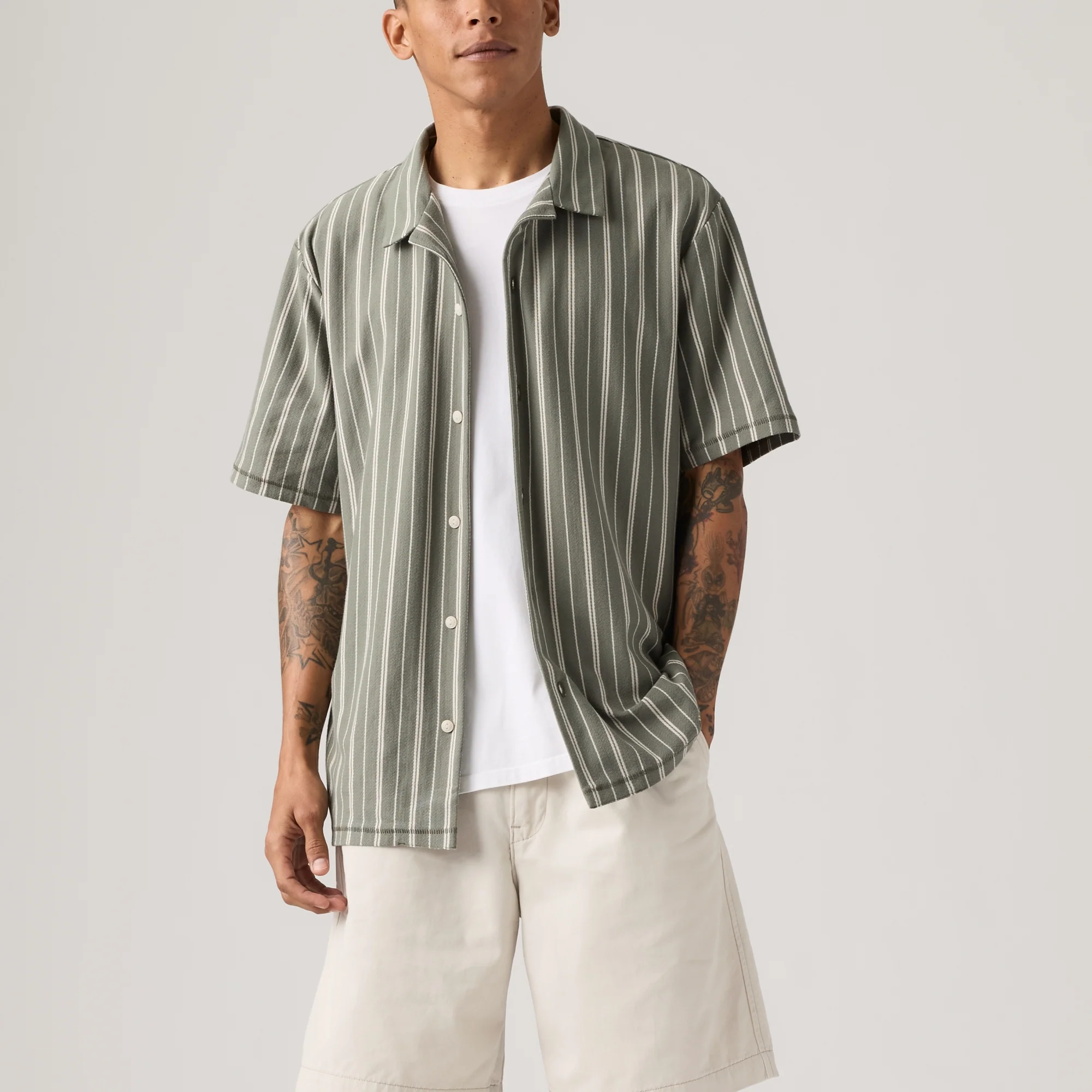 LEVI'S® MEN'S KNIT CAMP SHIRT - MULTI COLOUR - Image 3