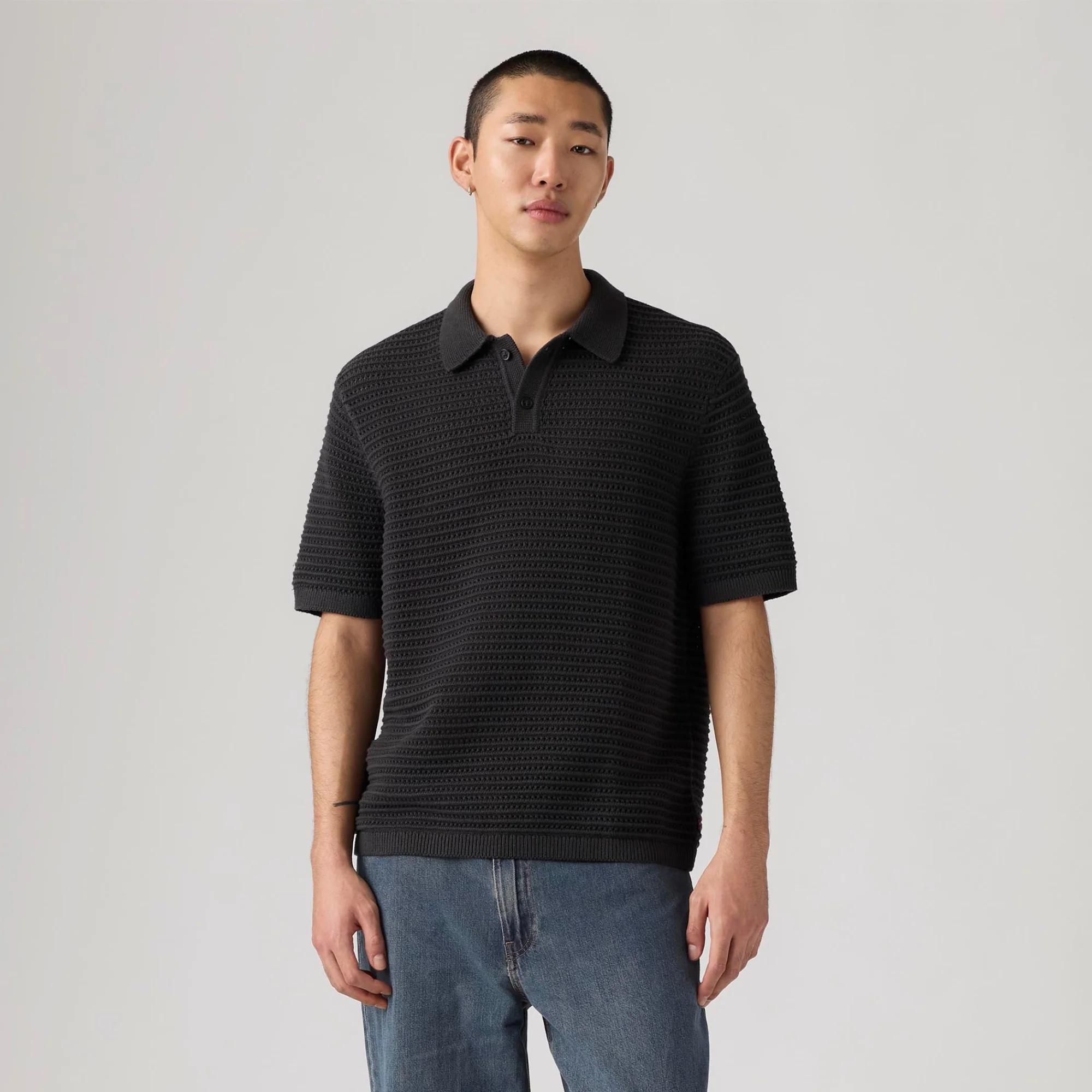 LEVI'S® MEN'S LAGUNA SWEATER POLO - BLACK - Image 2