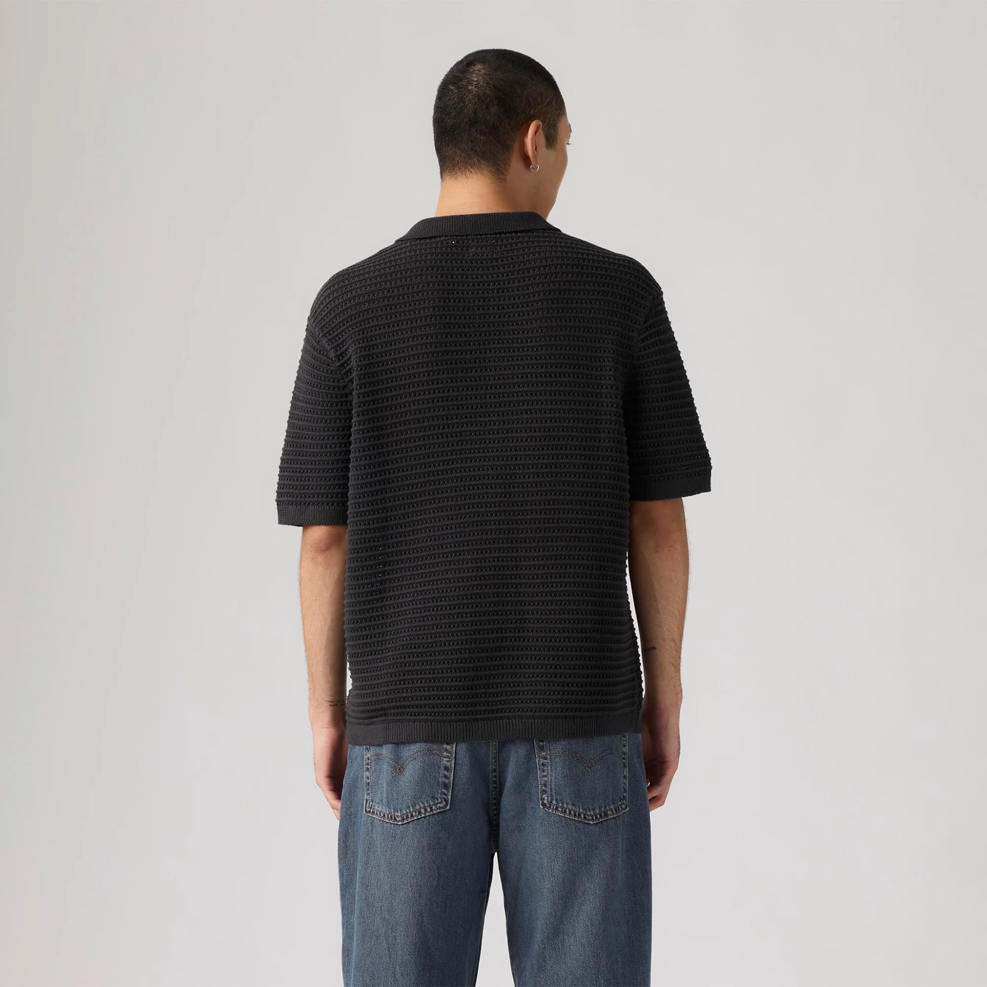 LEVI'S® MEN'S LAGUNA SWEATER POLO - BLACK - Image 3