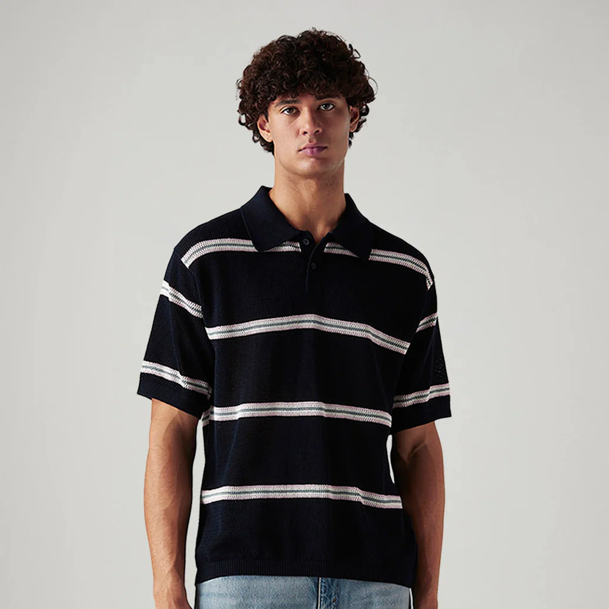 LEVI'S® MEN'S LOOSE FIT POLO T-SHIRTS - NAVY - Image 2