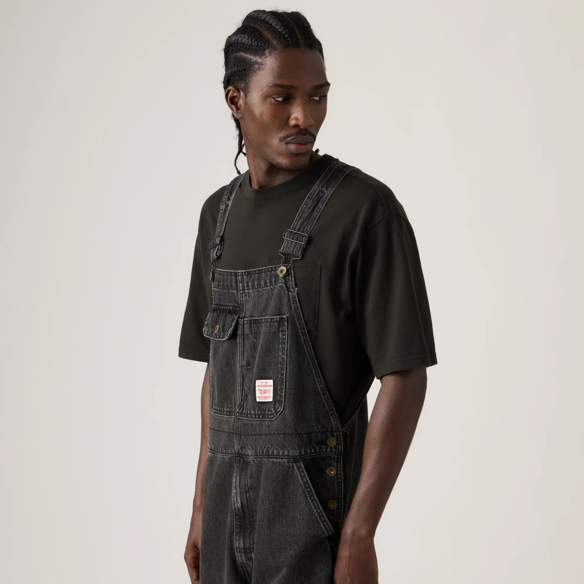 LEVI'S® MEN'S LOOSE OVERALLS - BLACK - Image 5