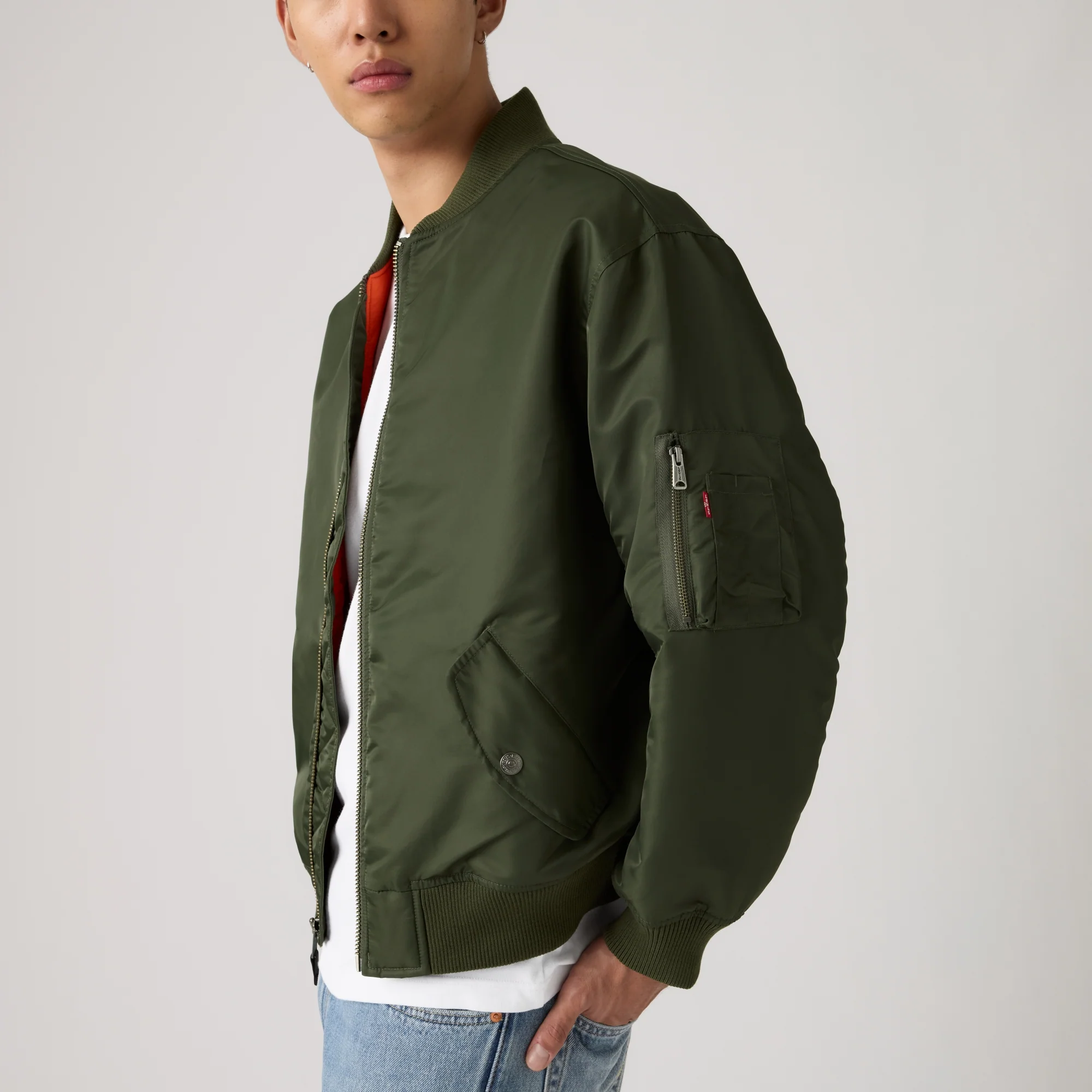 LEVI'S® MEN'S MA-1 BOMBER JACKET - BLUE - Image 4