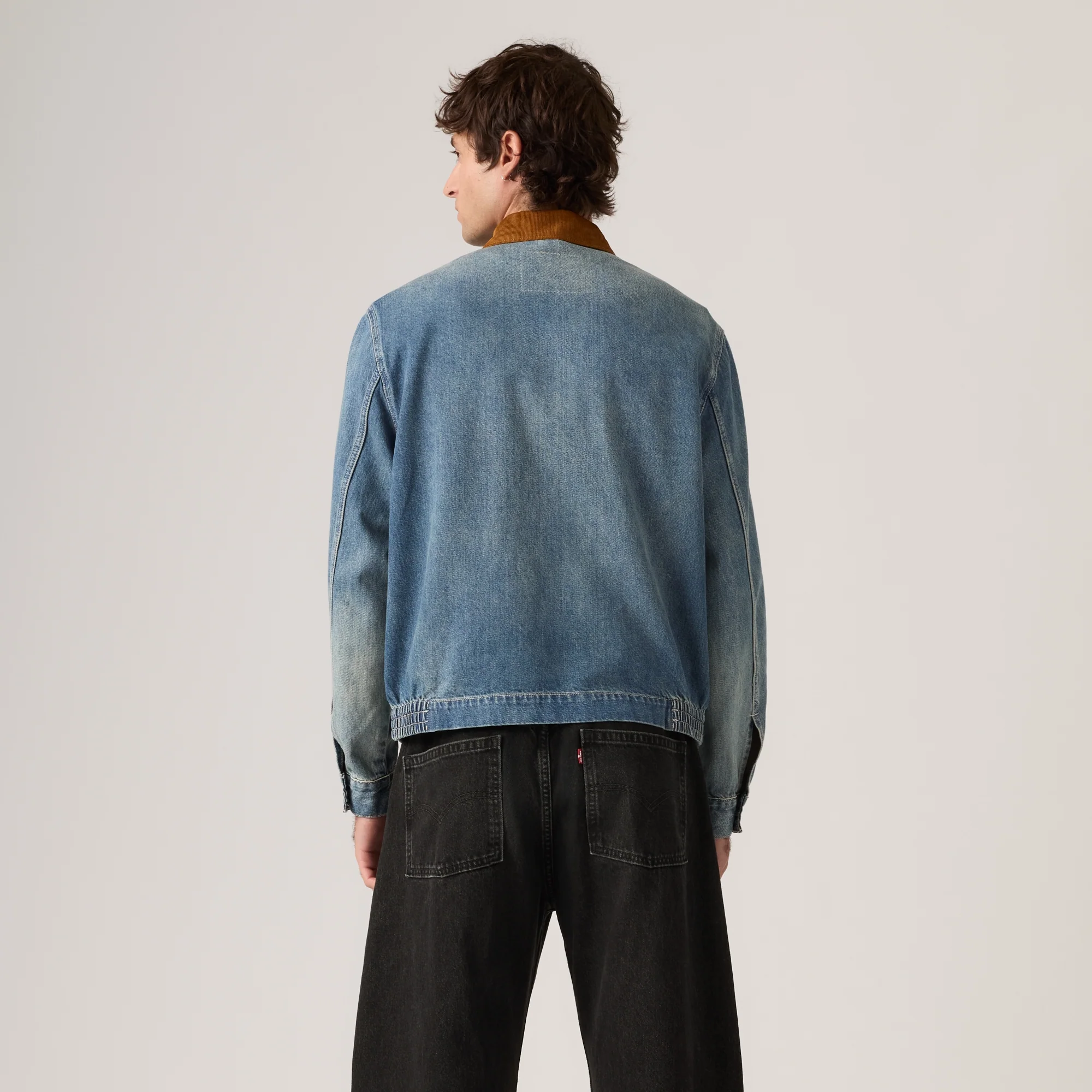 LEVI'S® MEN'S MECHANICS FULL-ZIP JACKET - MED INDIGO - WORN IN - Image 3