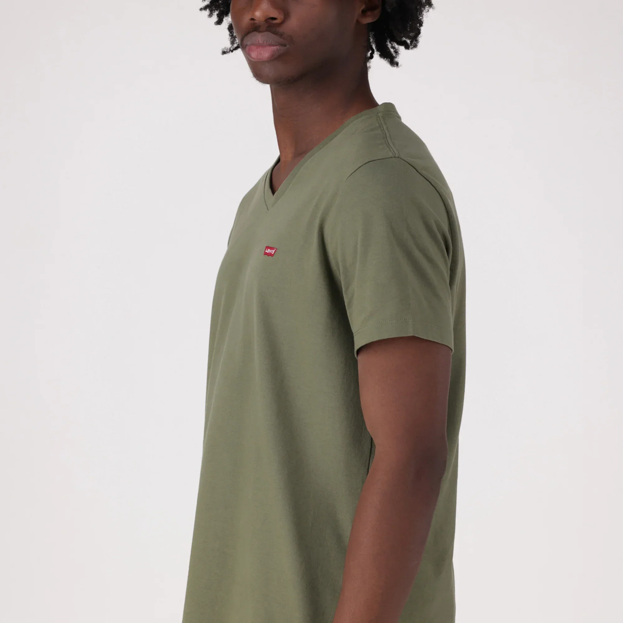 LEVI'S® MEN'S ORIGINAL HOUSEMARK V-NECK T-SHIRT - GREEN - Image 2