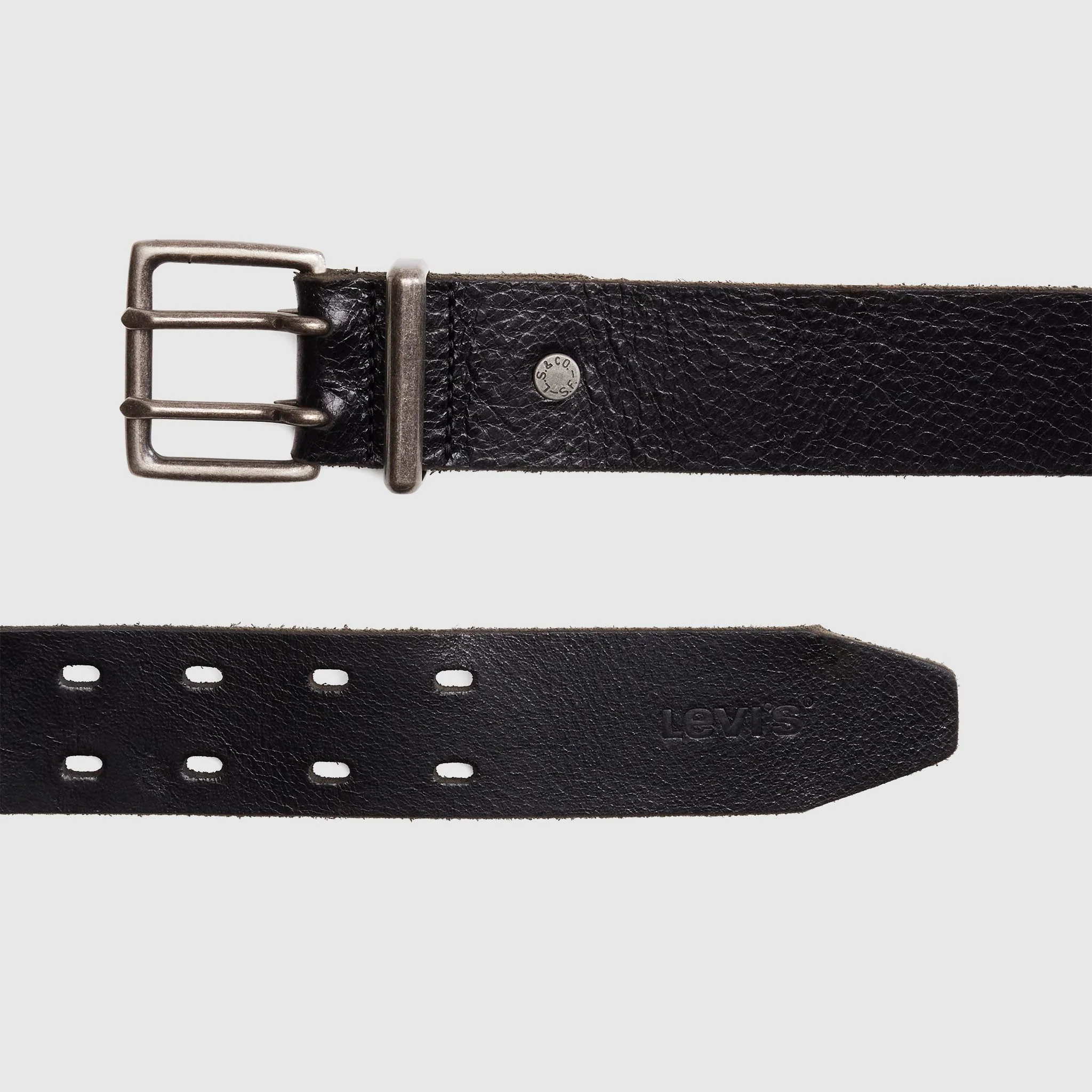 LEVI'S® MEN'S POTRERO DOUBLE PRONG BELT - BLACK - Image 2