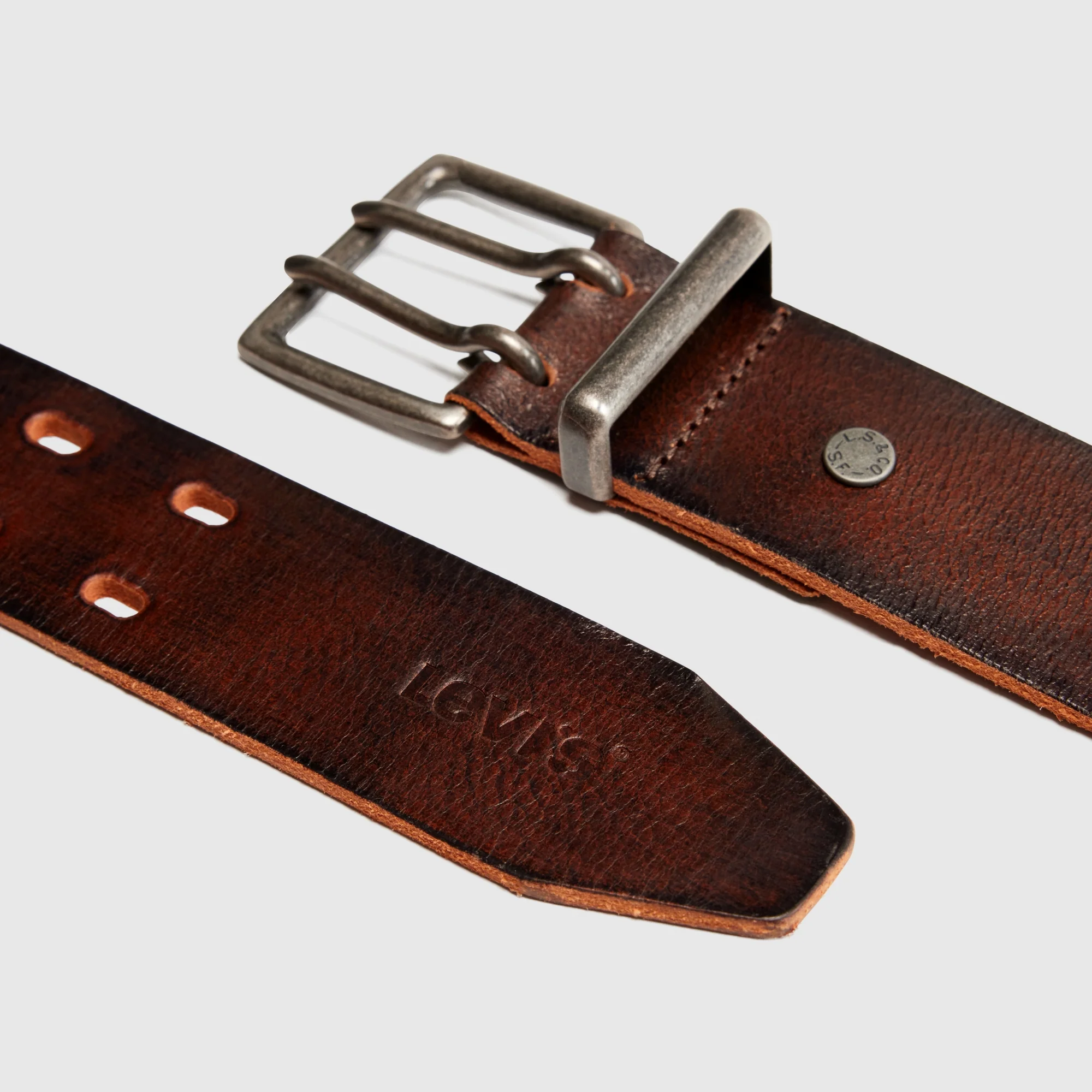 LEVI'S® MEN'S POTRERO DOUBLE PRONG BELT - BROWN - Image 4