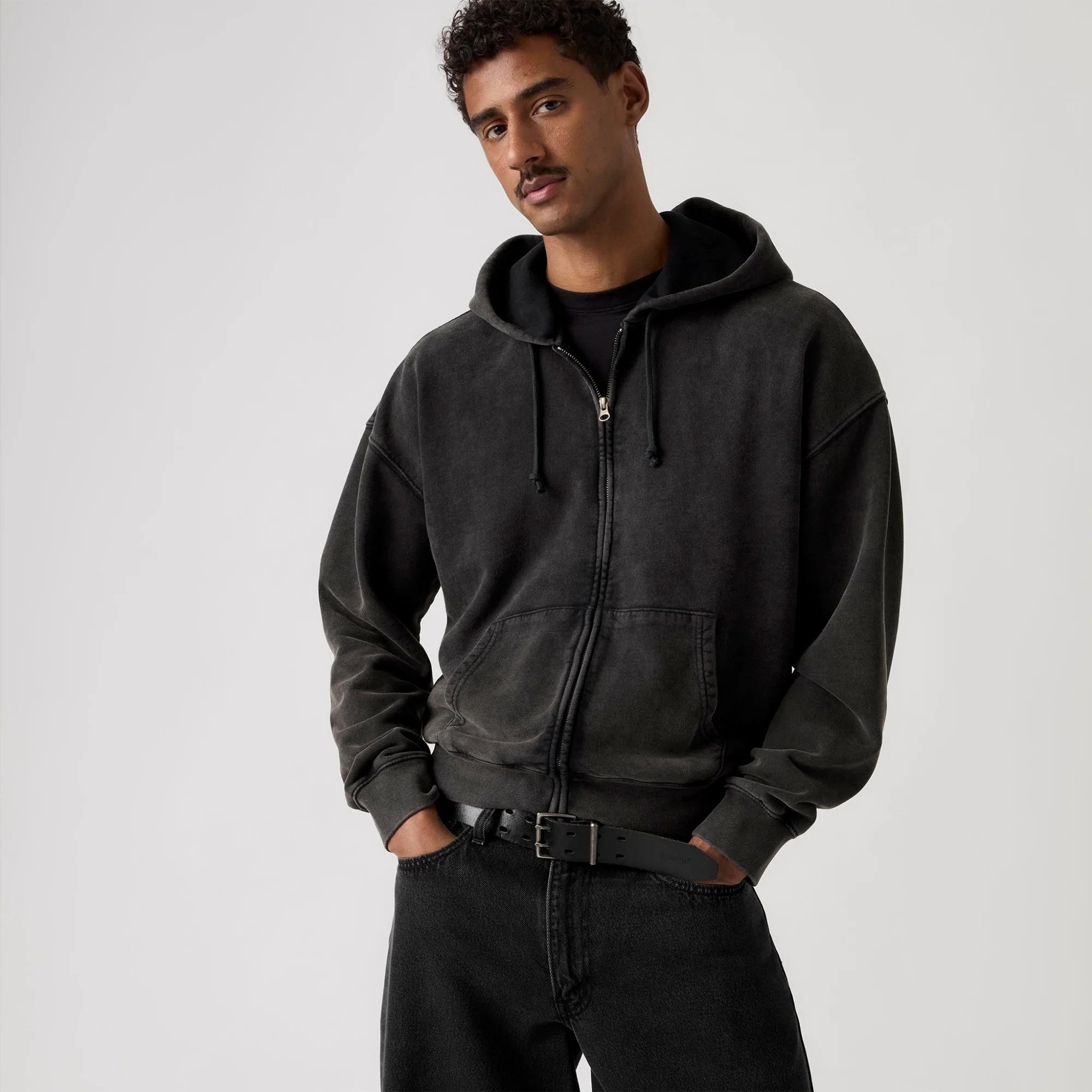 LEVI'S® MEN'S HAYES BOXY FULL ZIP SWEATSHIRT - GREY