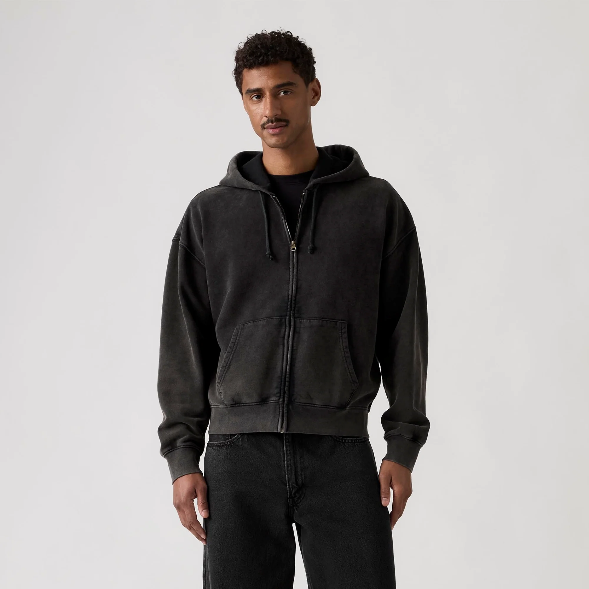 LEVI'S® MEN'S HAYES BOXY FULL ZIP SWEATSHIRT - GREY - Image 2