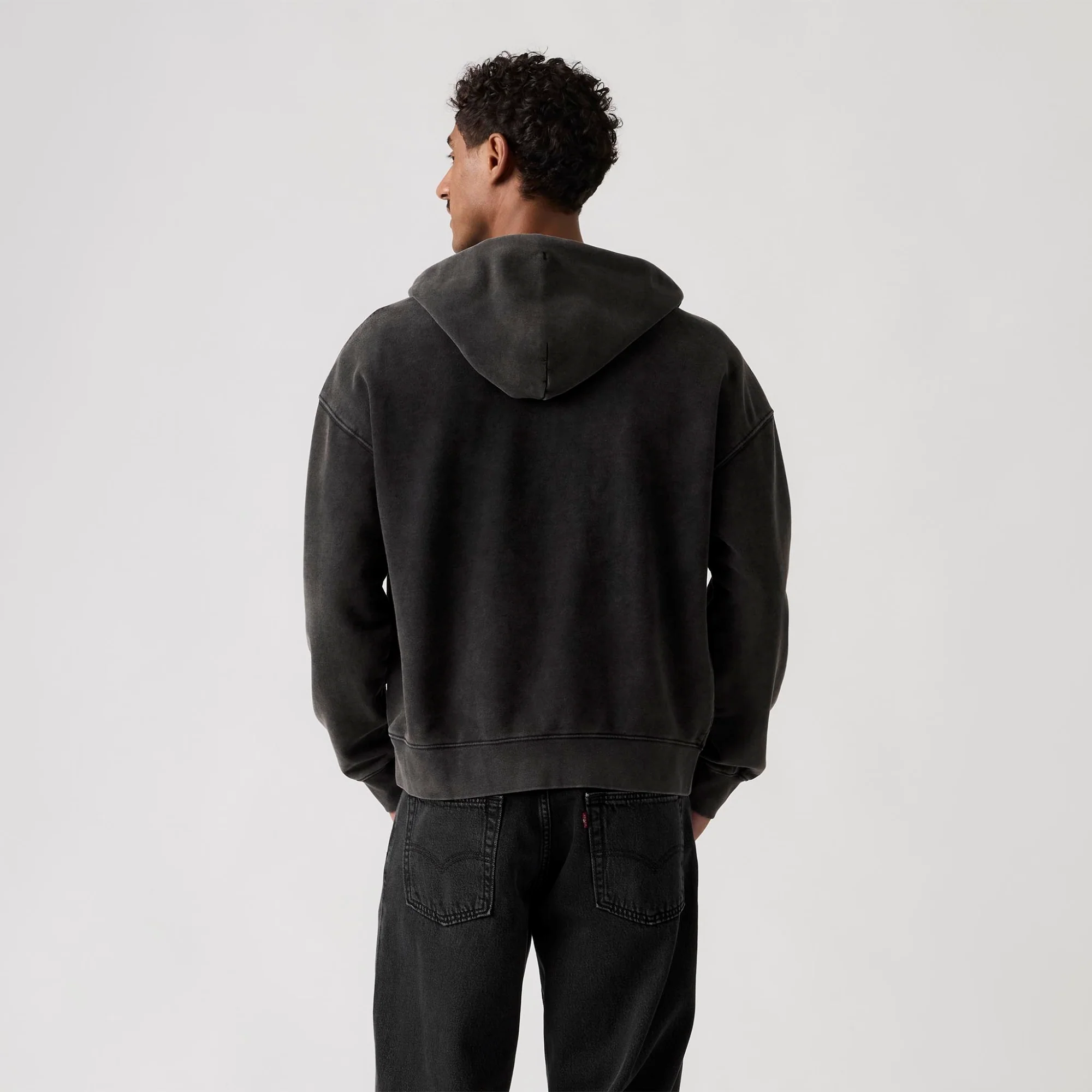 LEVI'S® MEN'S HAYES BOXY FULL ZIP SWEATSHIRT - GREY - Image 3