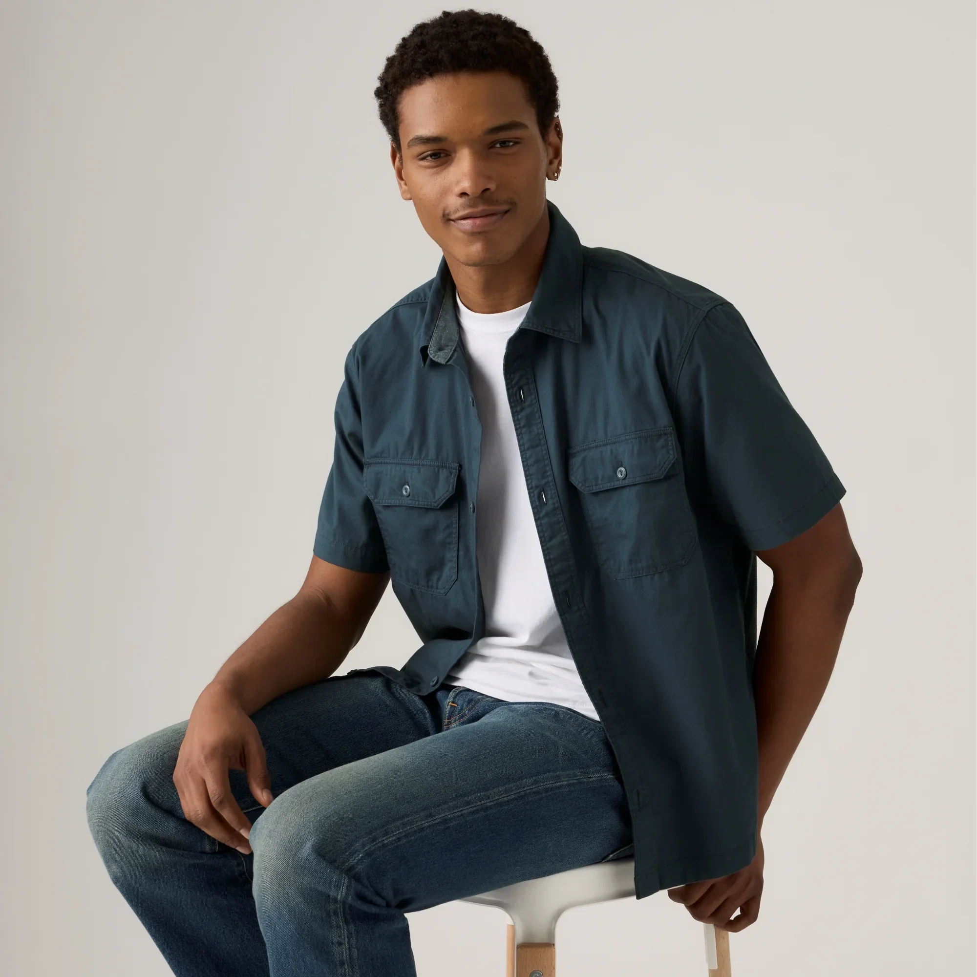 LEVI'S® MEN'S SHORT-SLEEVE DALTON WORKWEAR SHIRT - MULTI COLOUR - Image 3