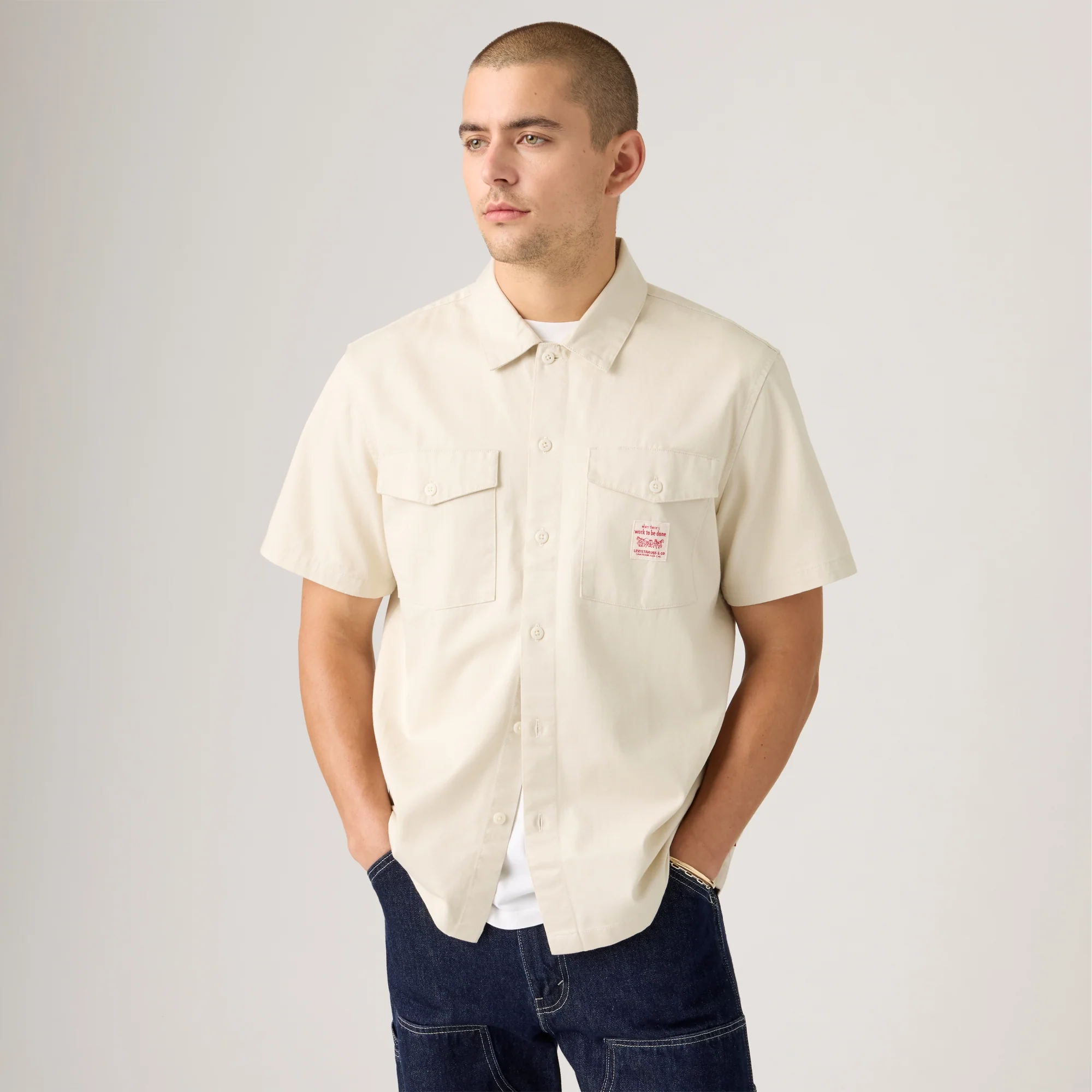 LEVI'S® MEN'S SHORT-SLEEVE WORKER SHIRT - MULTI COLOUR - Image 3