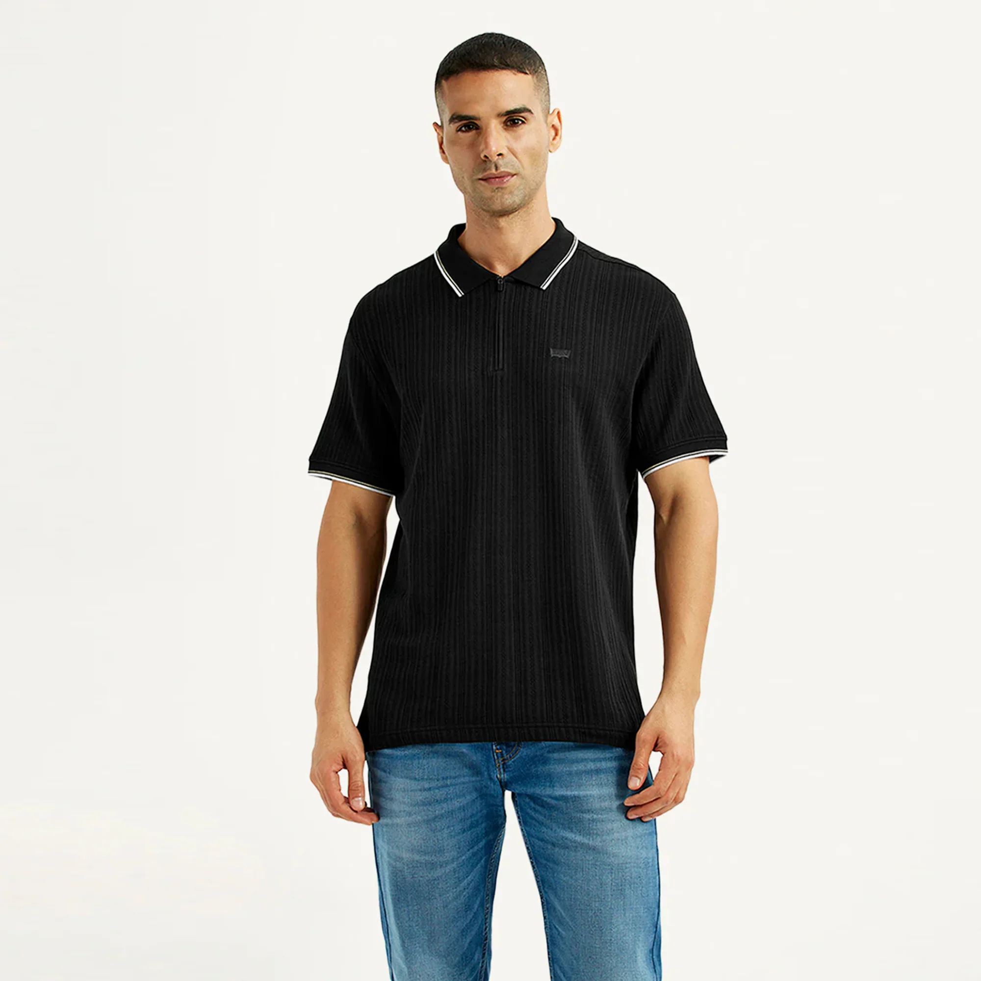LEVI'S® MEN'S SLIM FIT POLO T-SHIRT - BLACK - Image 2
