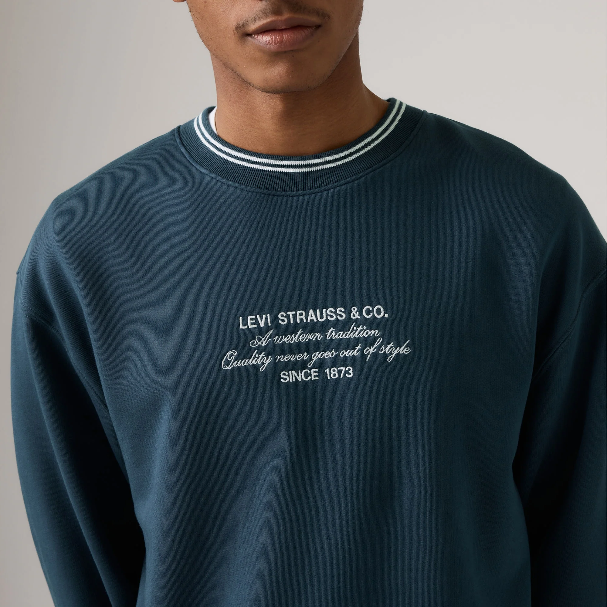 LEVI'S® MEN'S TIPPED GRAPHIC CREW SWEATSHIRT - MULTI COLOUR - Image 3
