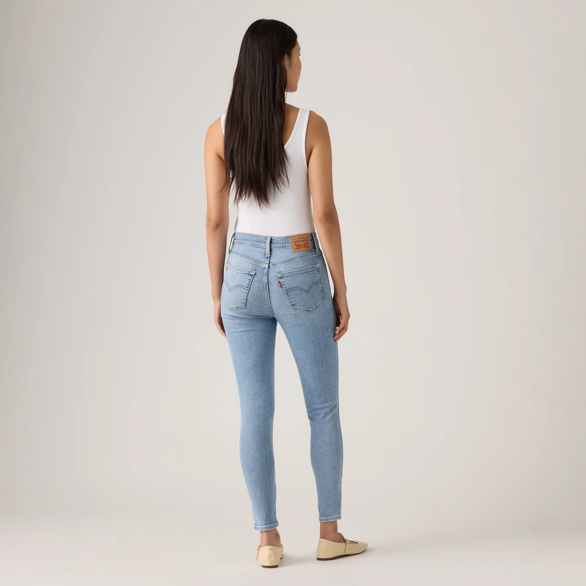 LEVI'S® WOMEN'S 720 HIGH-RISE SUPER SKINNY JEANS - MED INDIGO - WORN IN - Image 3