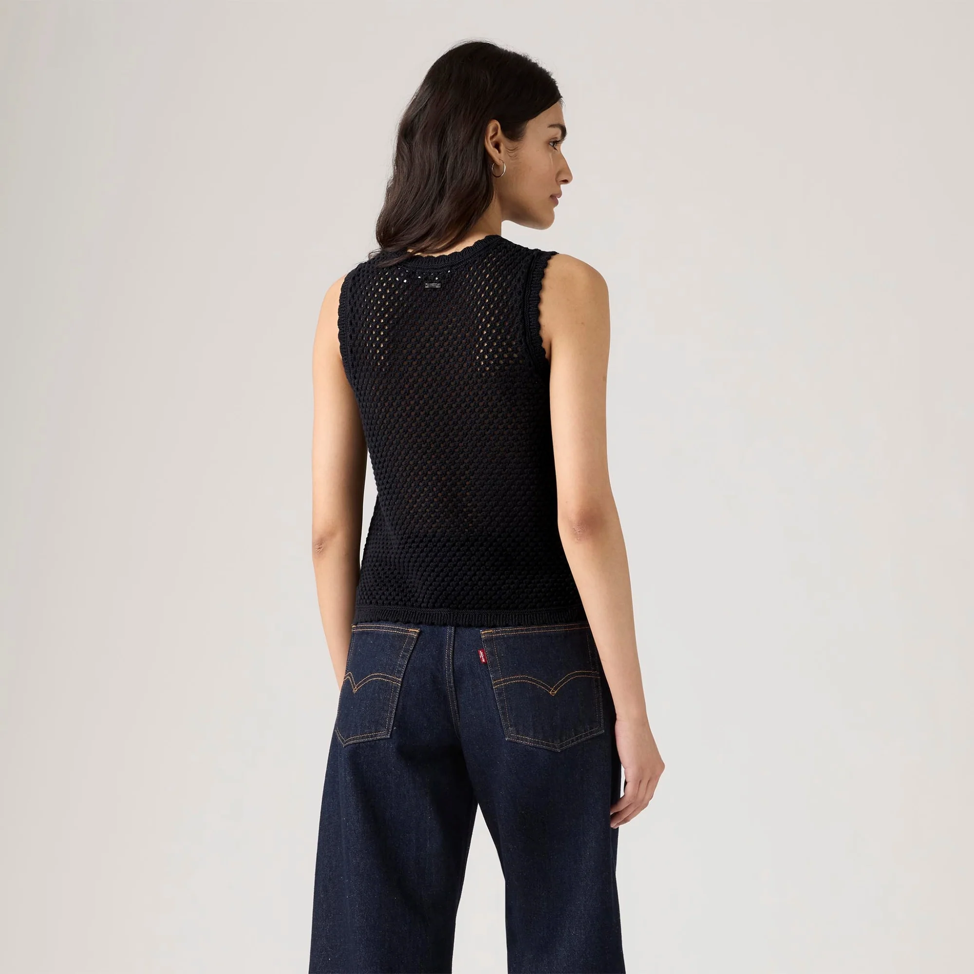 LEVI'S® WOMEN'S ADRIENNE CROCHET TANK - BLACK - Image 3